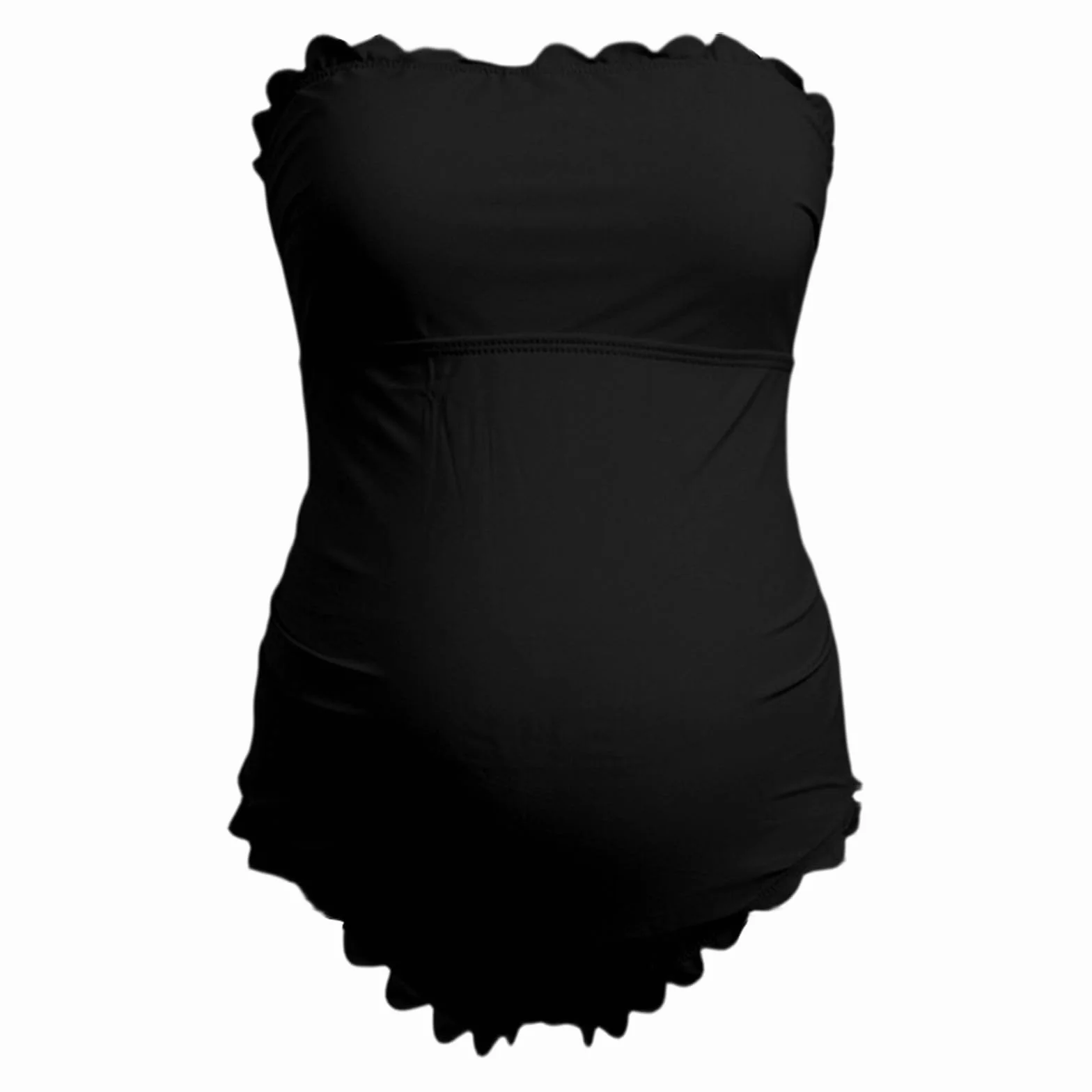 Maillot de Bain de Grossesse avec Fermeture arrière réglable, Motif Floral Discret
