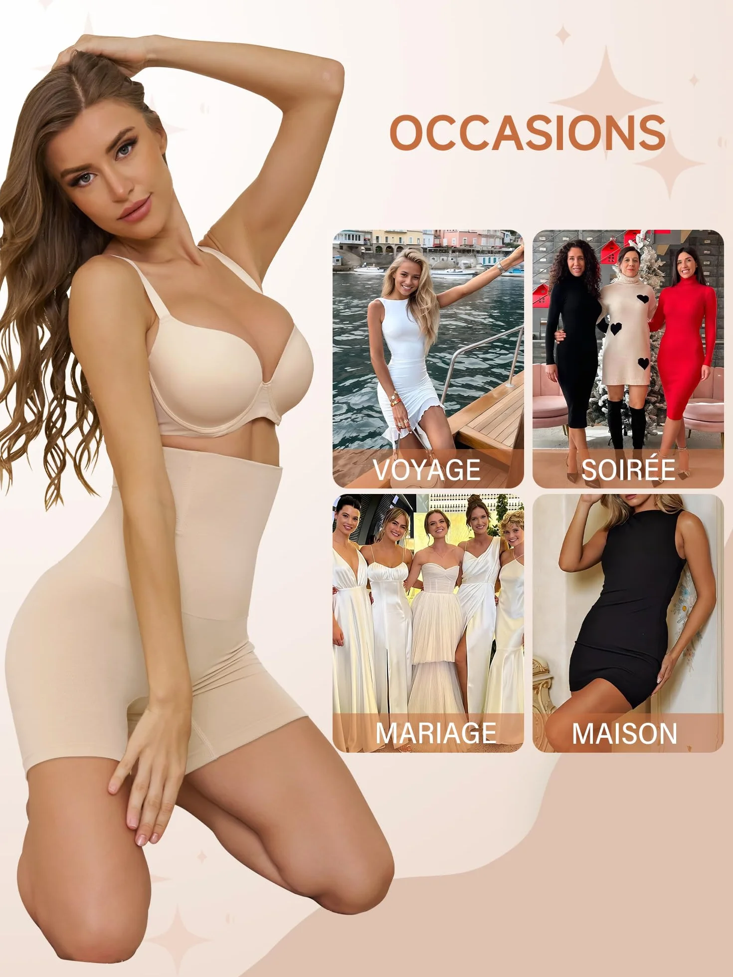 DIGZ Culotte Gainante Femme Taille Haute Invisible Sans Couture Shapewear Slim Confortable