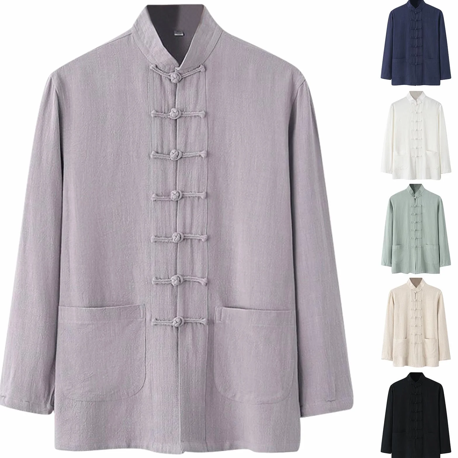 Chemise en lin homme veste arts martiaux chinois uniforme traditionnel Kung Fu Tai Chi Wushu