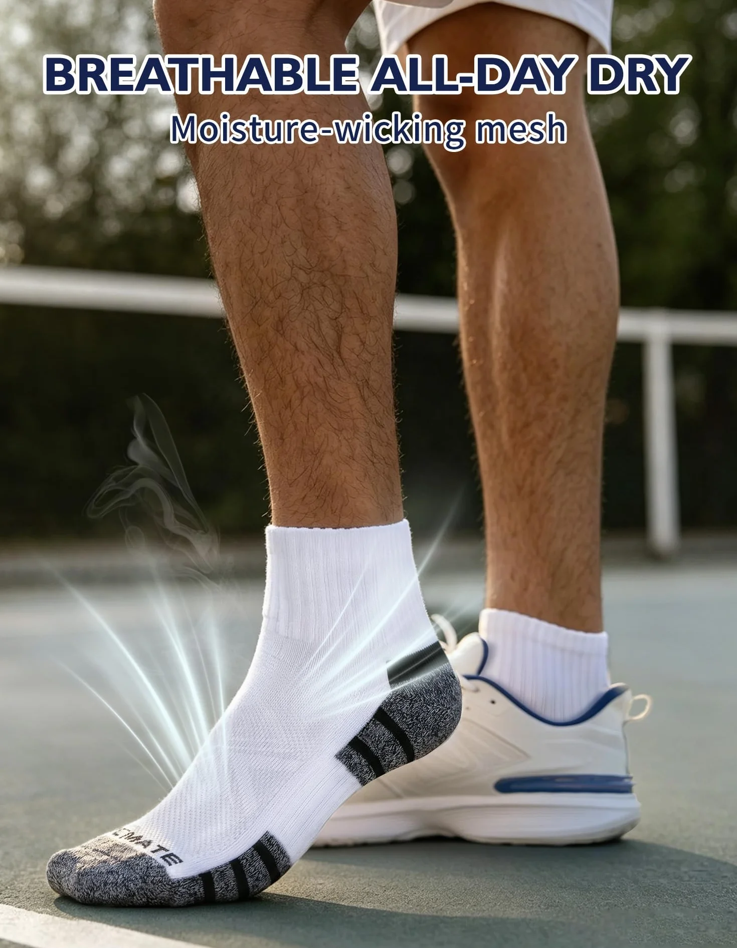CLOSEMATE Chaussettes de Sport Homme Femme 39-42 43-46 47-50 Coton 6 Paires Respirantes Antidérapantes Running Randonnée