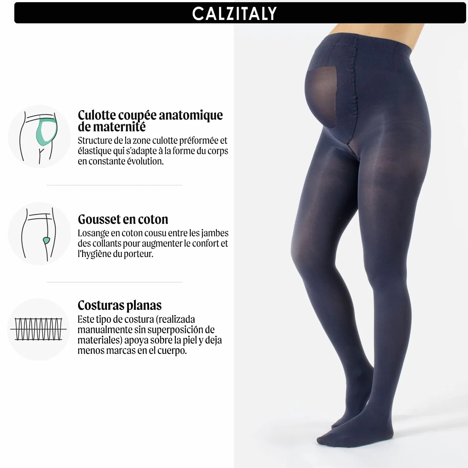 Collants de Grossesse Opaques Quotidiens 40 DEN CALZITALY