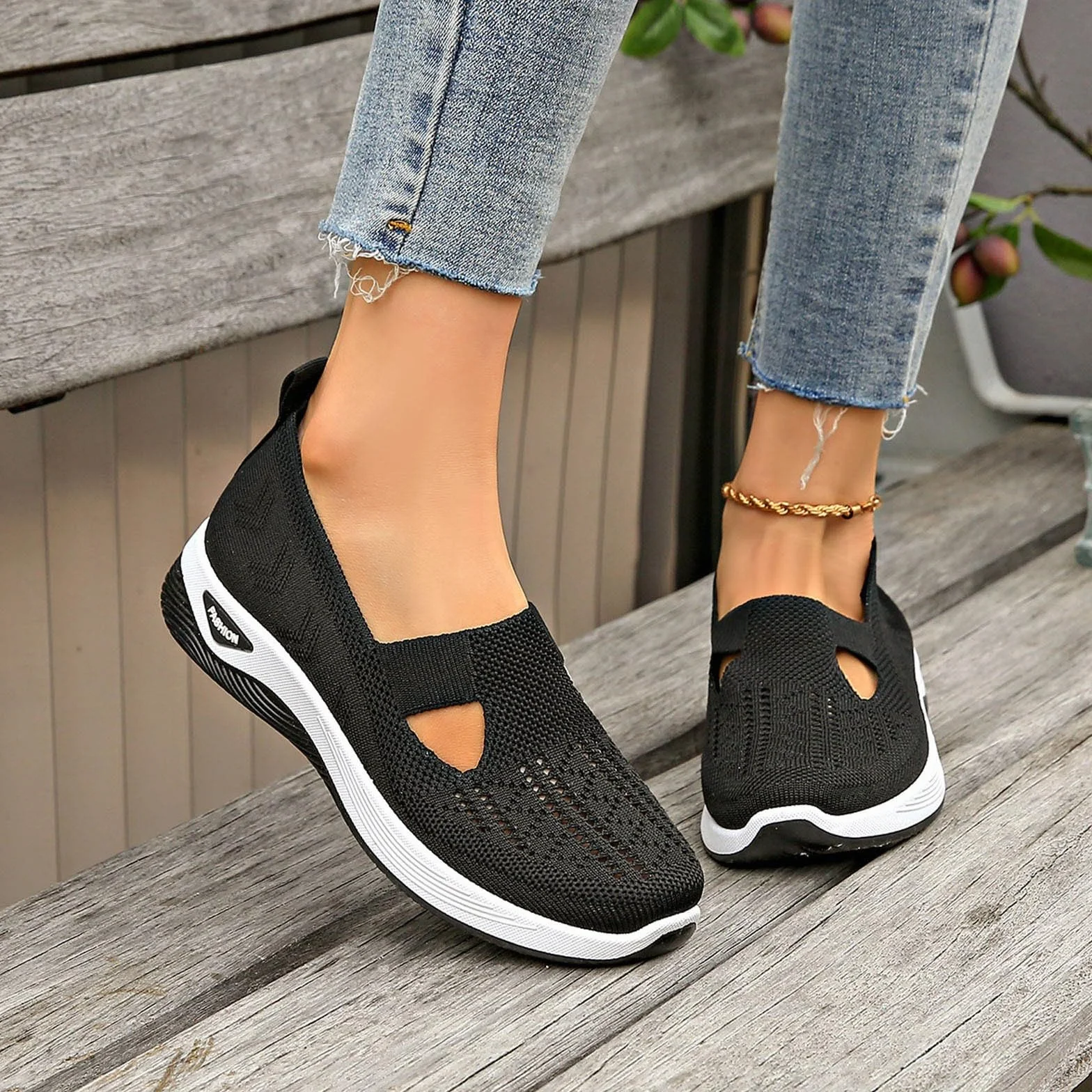 Baskets Orthopédiques Femme Été Légères Respirantes Antidérapantes Slip on Confort