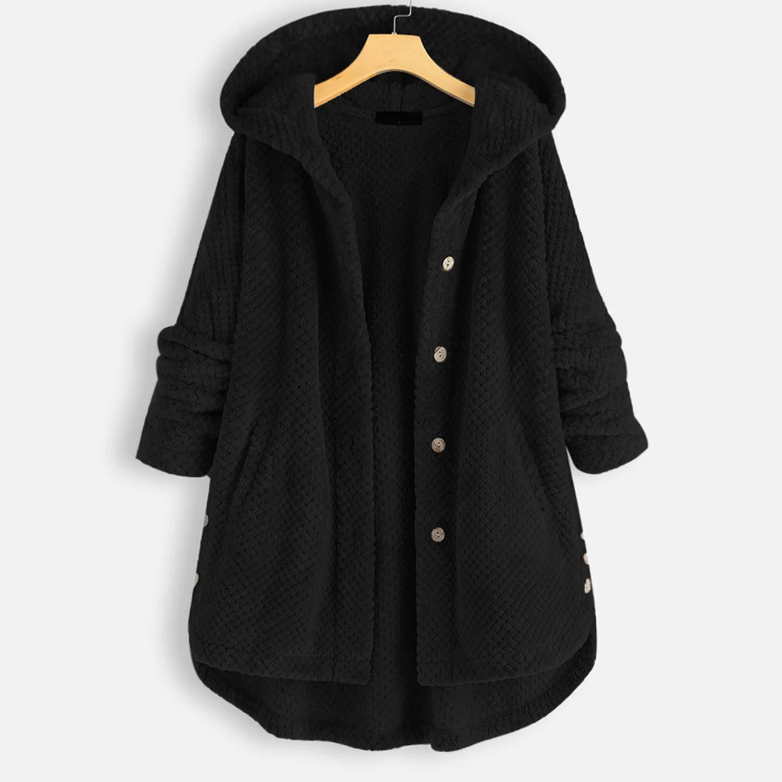 Vestes longues femme manteaux en peluche boutonnés coupe-vent veste de sport mi-saison hiver