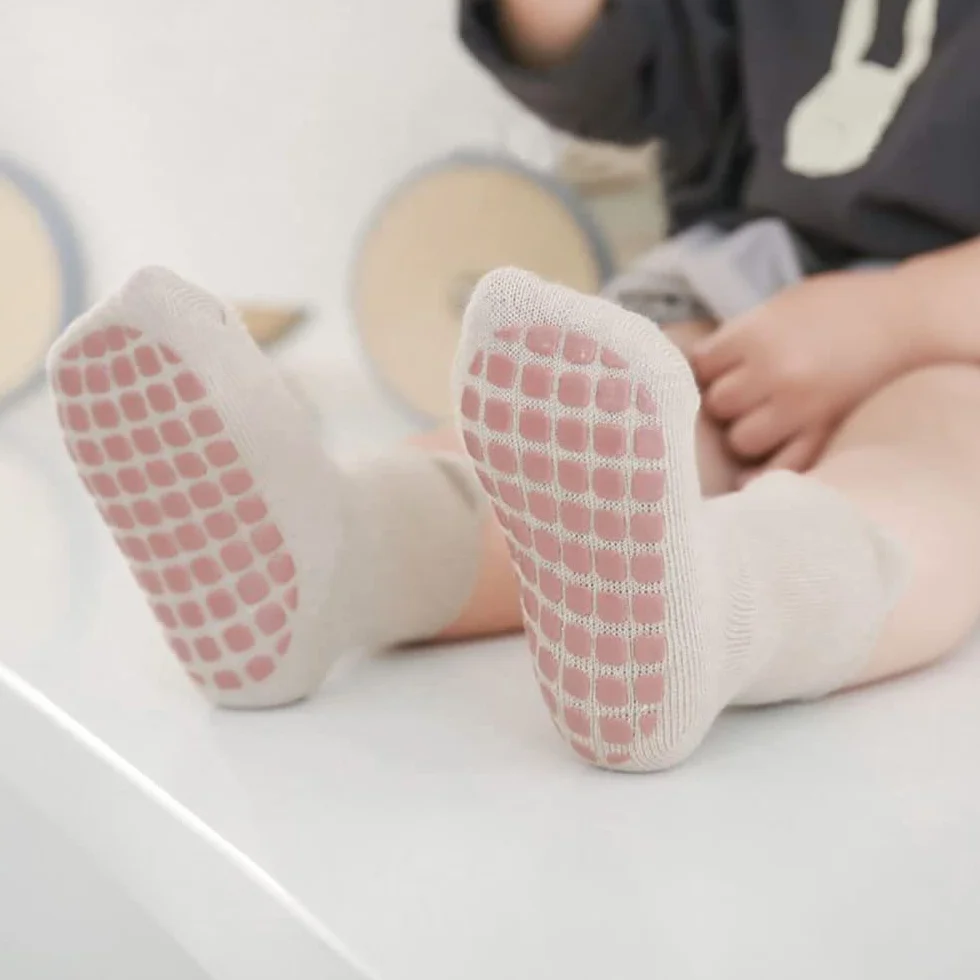 FedMois Chaussettes Antidérapantes Bébé Enfant Coton Motif Animaux 5 Paires