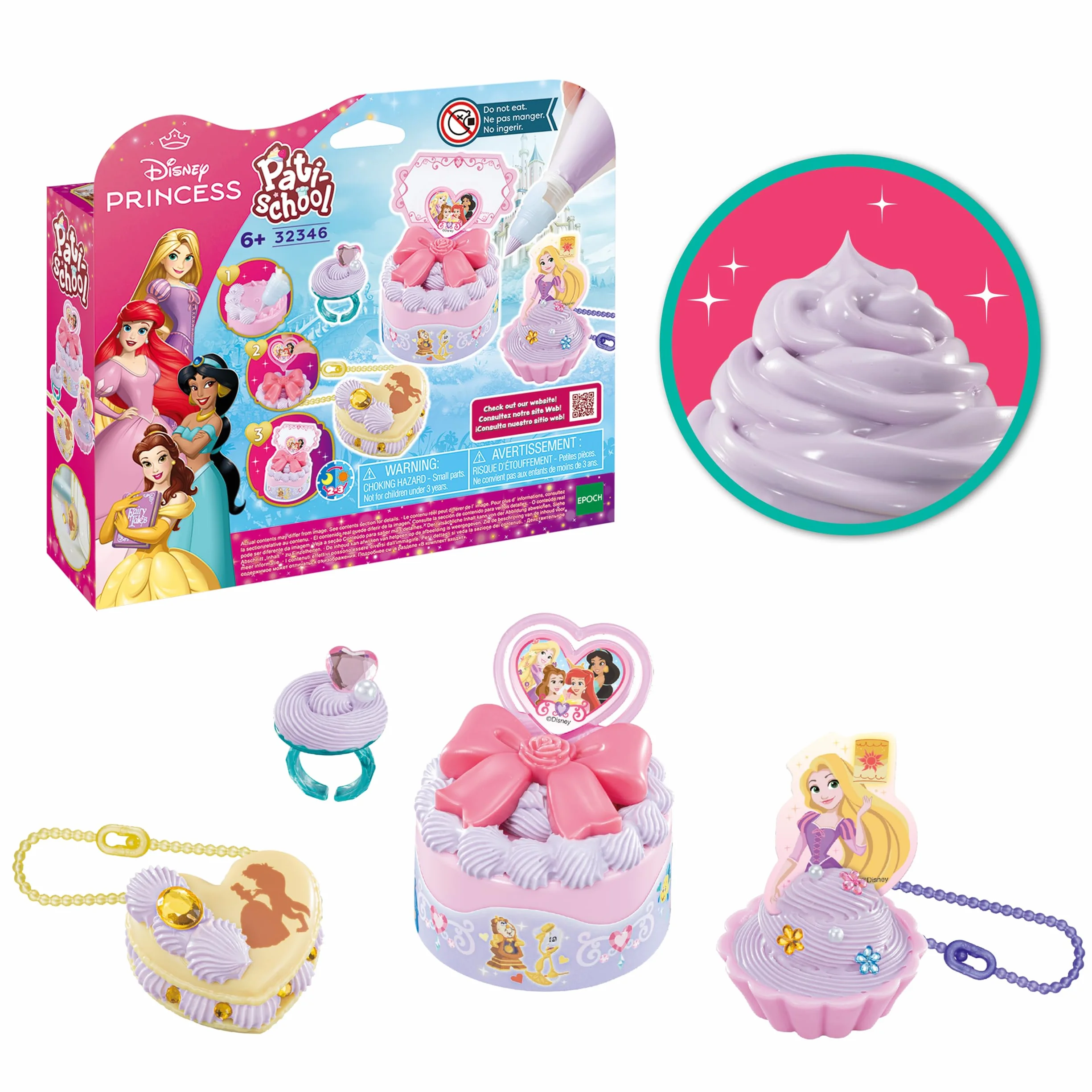 Pati-School Kit de Création Princesses Disney Loisir Créatif Enfants 6 Ans+ Glaçage Décoration Accessoires