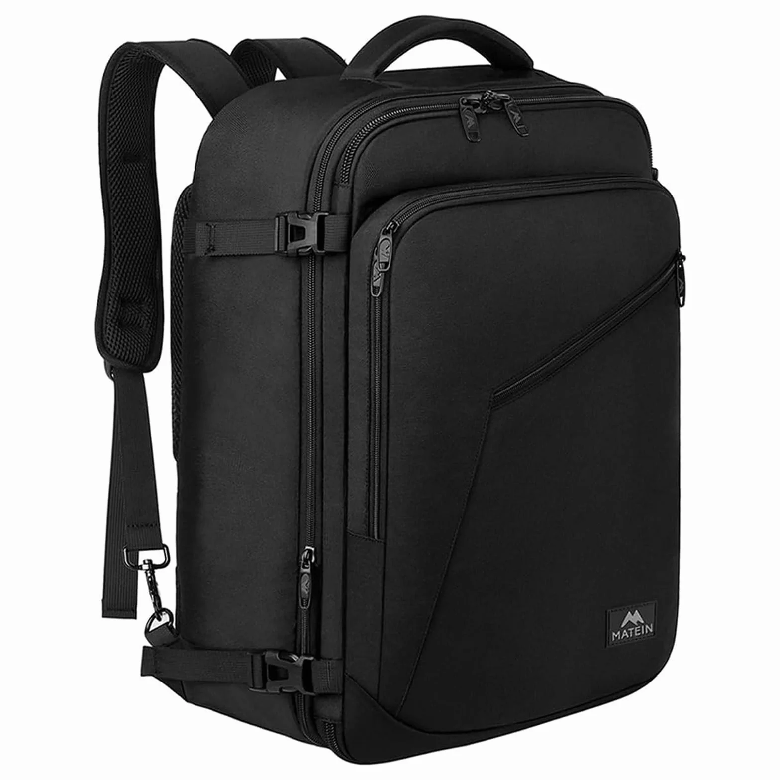 MATEIN Bagage Cabine 40x30x20 Sac à Dos Voyage Avion Compatible Ryanair 30L Imperméable Noir