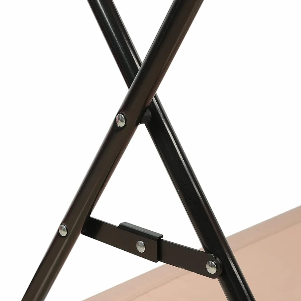 Table à Langer Pliable et Portable, Charge Max 25 kg, Réglable en Hauteur (Amande)