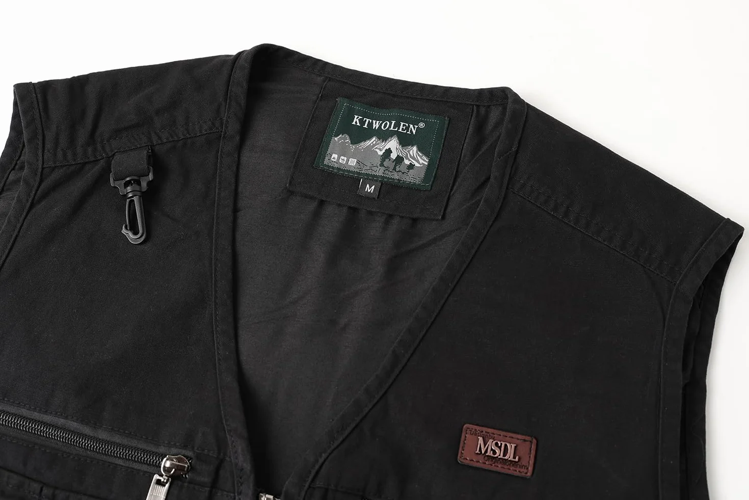 Gilet de Pêche Multipoches Sans Manche Fermeture éclair Homme Veste de Chasse