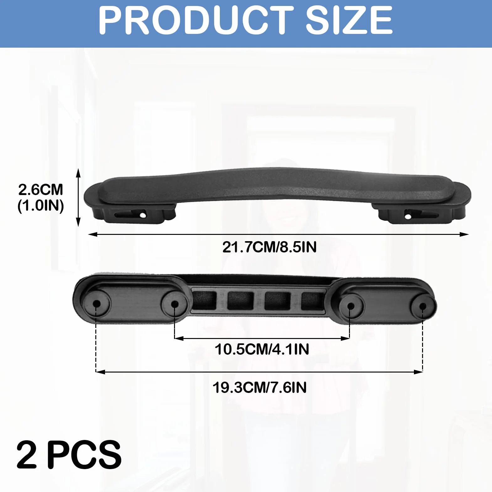 Poignée de Valise de Remplacement Universelle TPU Robuste 23,1 cm