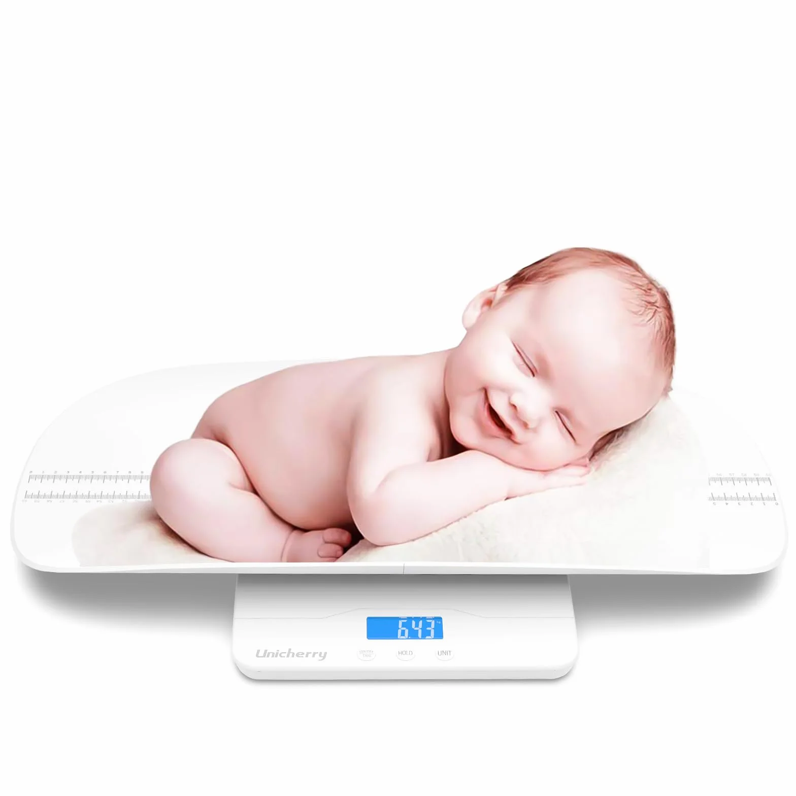 Pèse-Bébé numérique multifonctionnel avec plateau amovible, tare et maintien, 100kg
