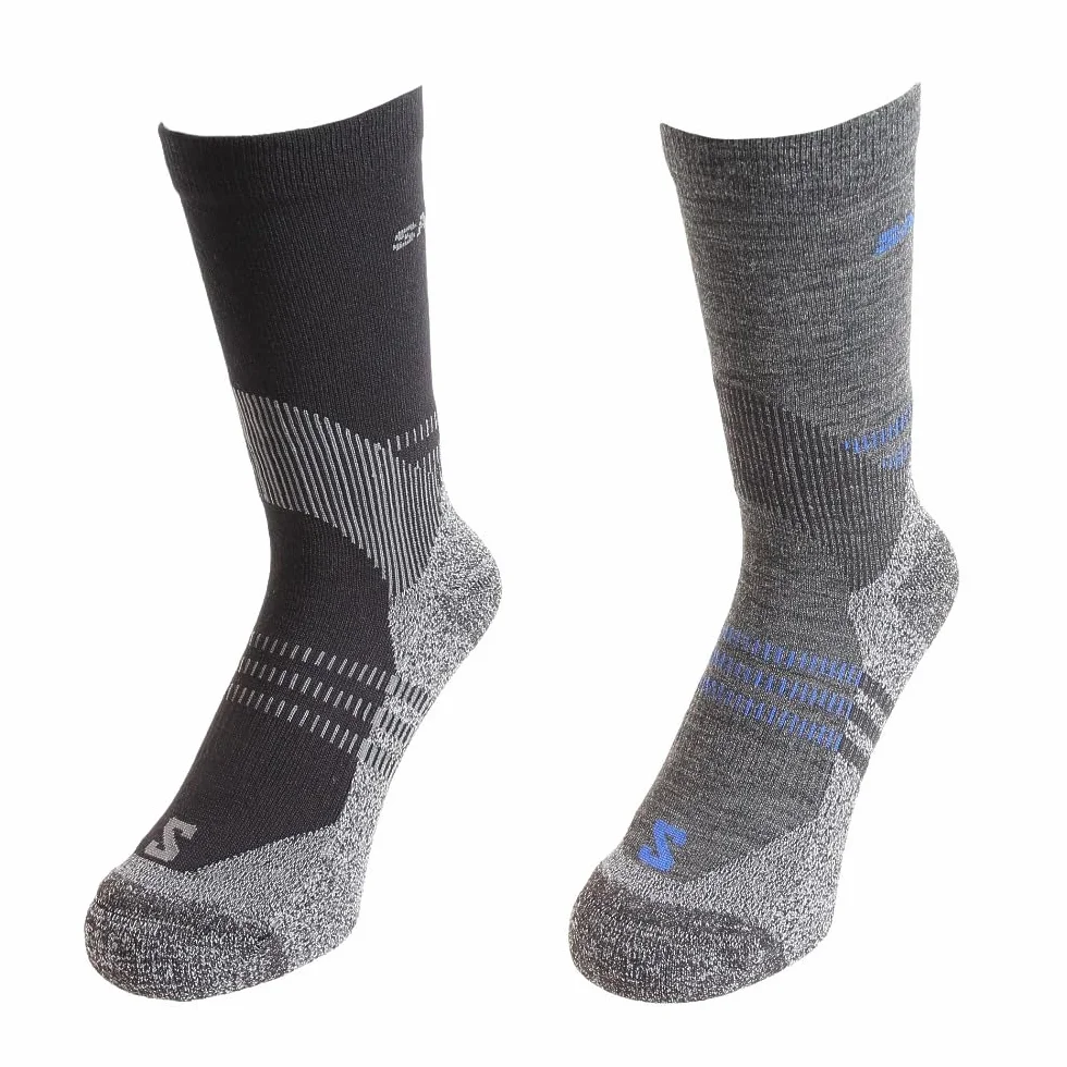Salomon chaussettes laine mérinos Ultra Access Crew Lot de 2 régulation température semelle rembourrée polypropylène