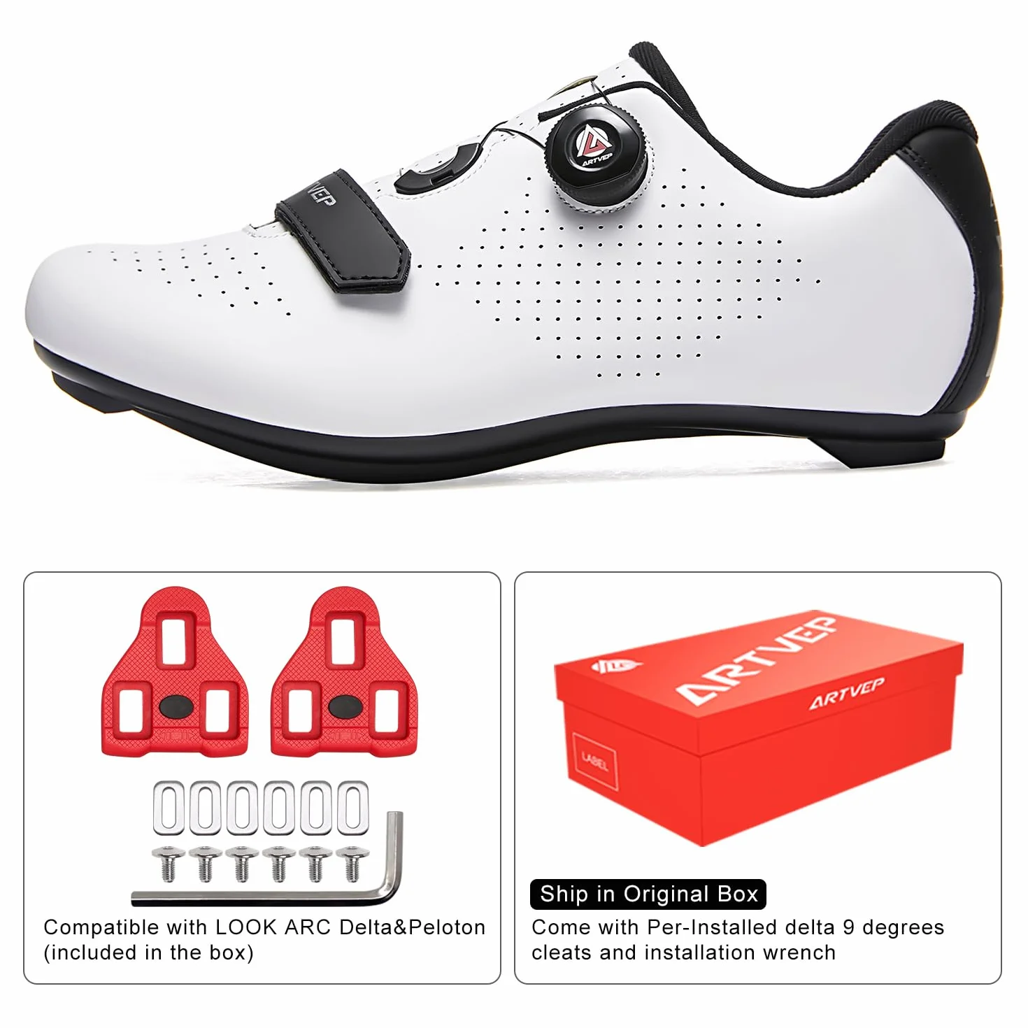 Chaussures Cyclisme Hommes Femmes Route Look SPD SPD-SL Delta Cleats Intérieur Extérieur