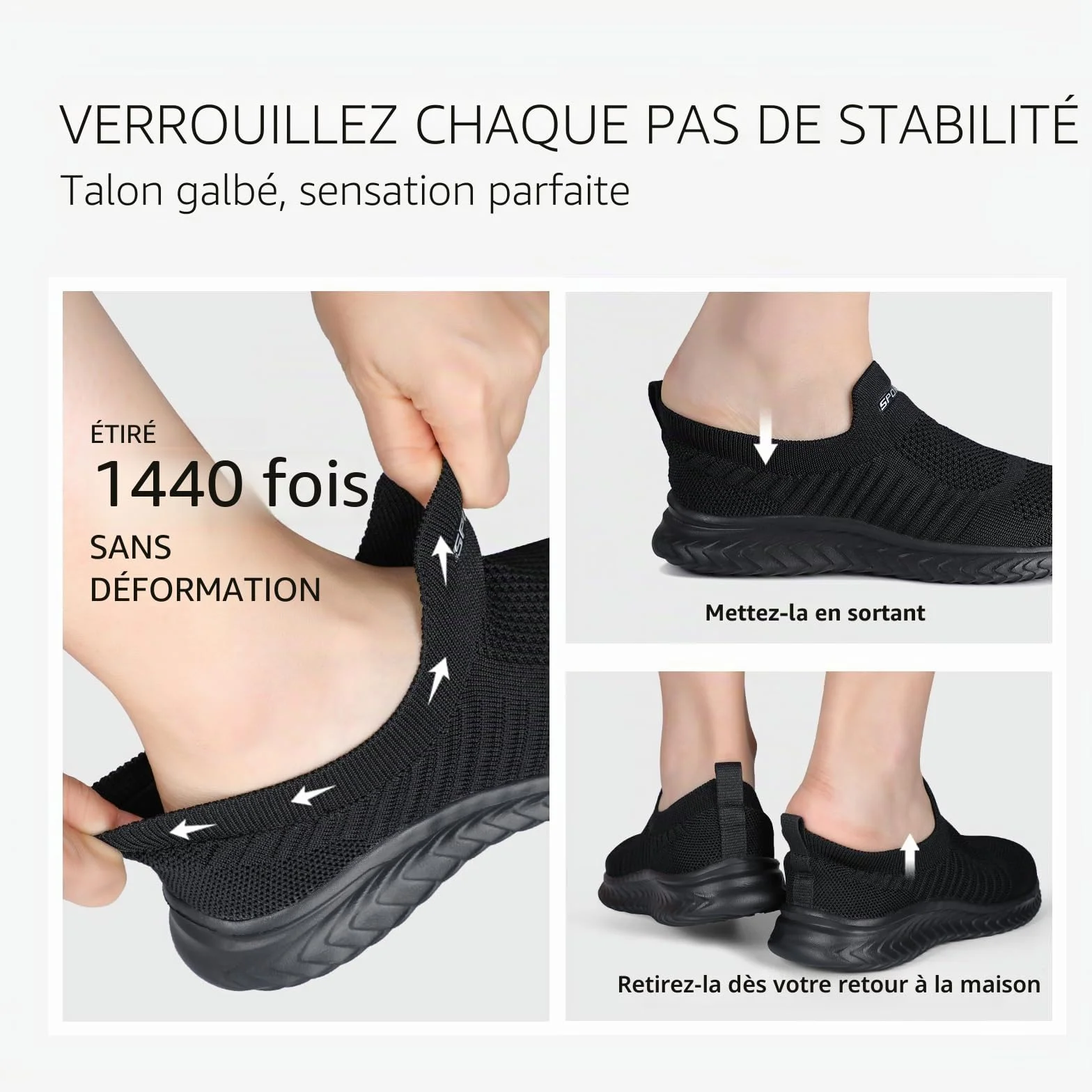 HKR Basket Femme Respirantes Chaussures de Running Marche Légères Sneakers 35-42EU