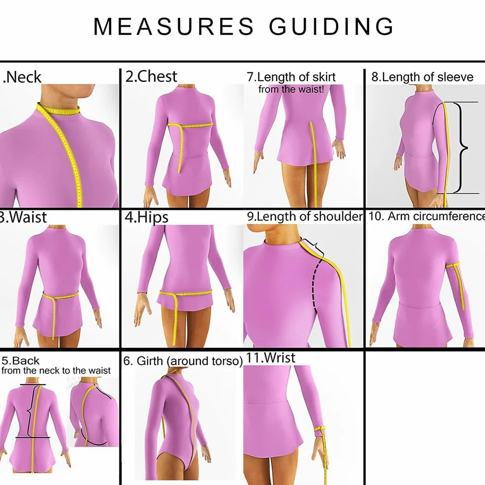 LIUHUO Robe de Patinage Artistique Bleue pour Filles et Femmes – Robe de Compétition Danse sur Glace – Manches Longues Cristal Fait à la Main