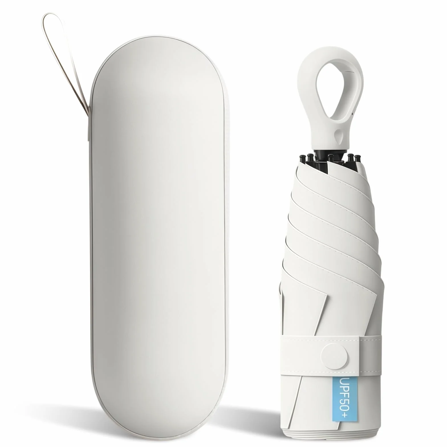 Parapluie Compact de Voyage 6 Nervures Coupe-Vent Ultra Léger Résistant