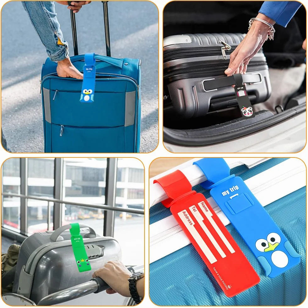 Étiquettes à Bagages 2 Pièces, Étiquette Valise Avion Voyage pour Sacs Voyage Bagages Enregistrés Valises