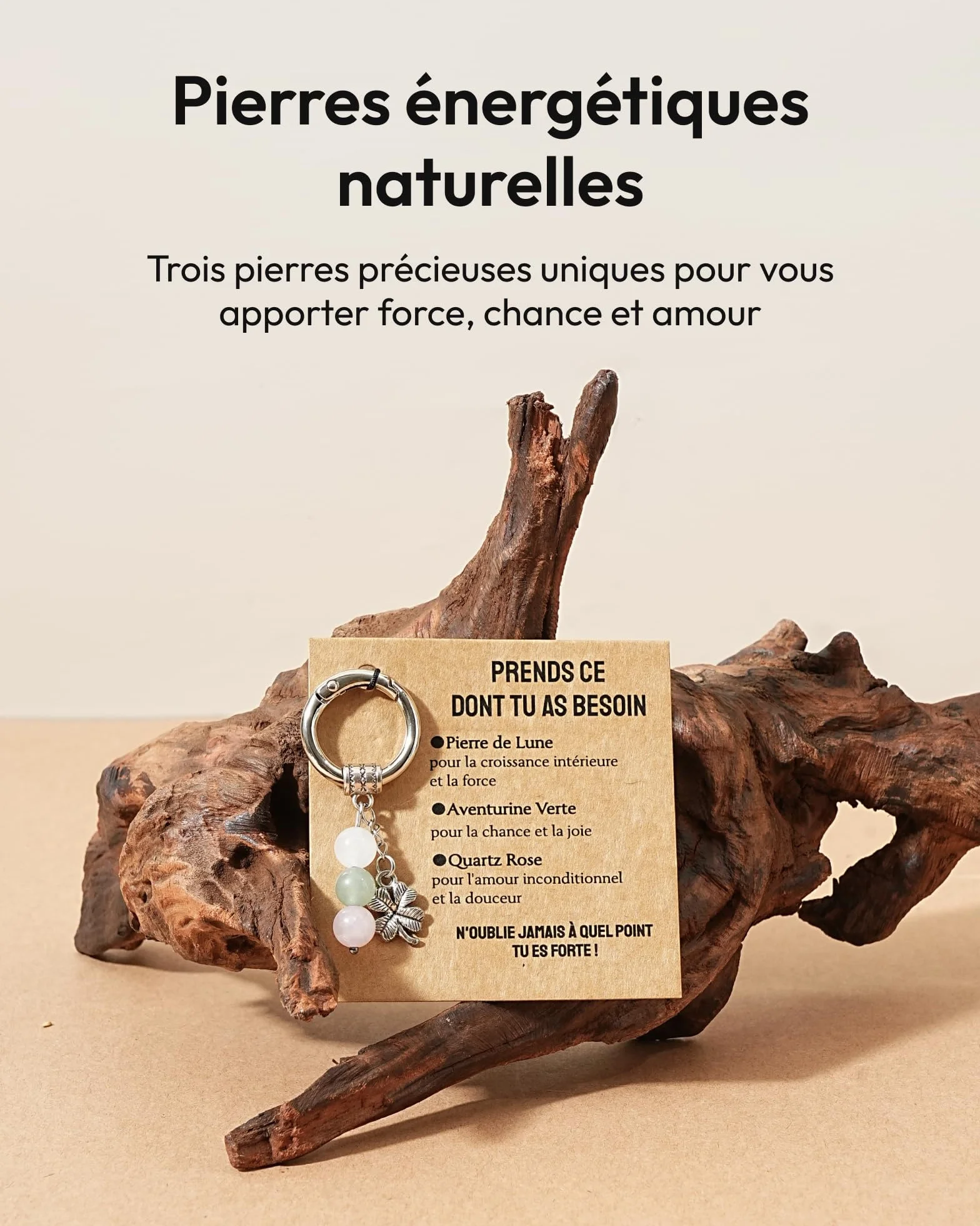 Merclix Porte Clef Pierre Naturelle Pierre De Lune Aventurine Cadeau Femme Noel Anniversaire Fete Des Meres