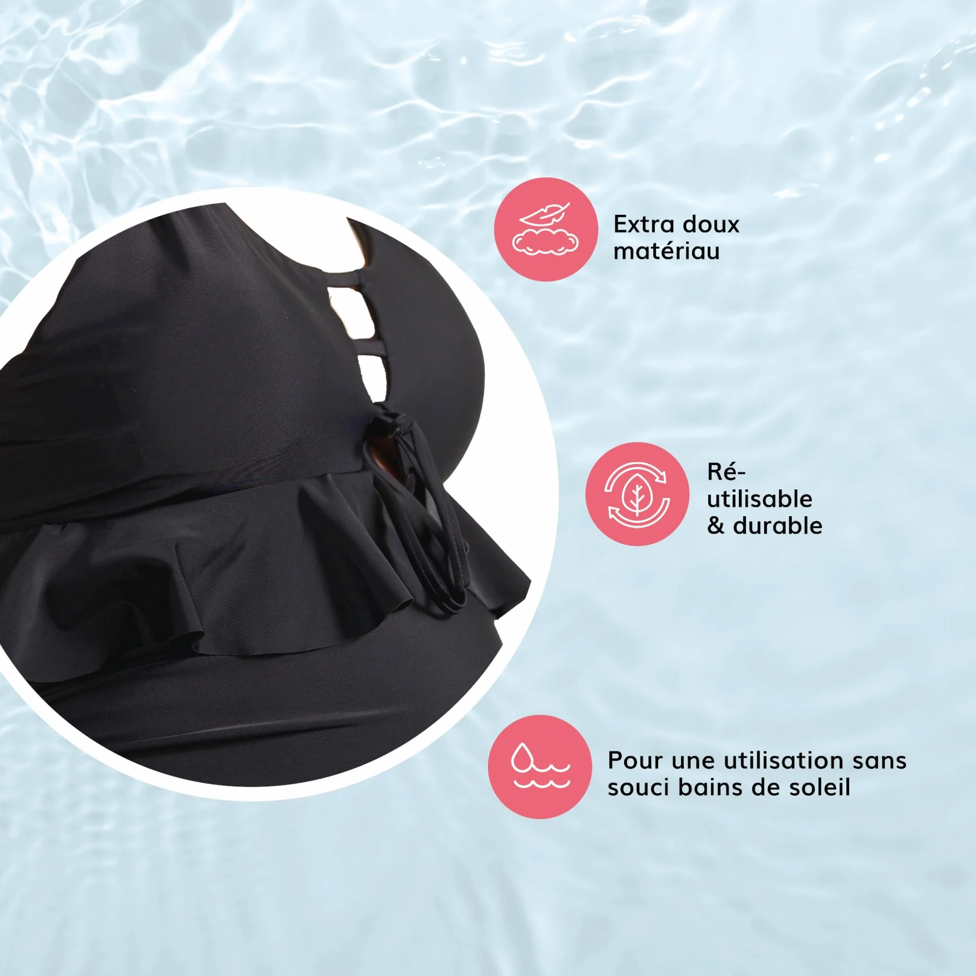 MYLILY Maillot de Bain Grossesse à Volants Femme Enceinte Maternité