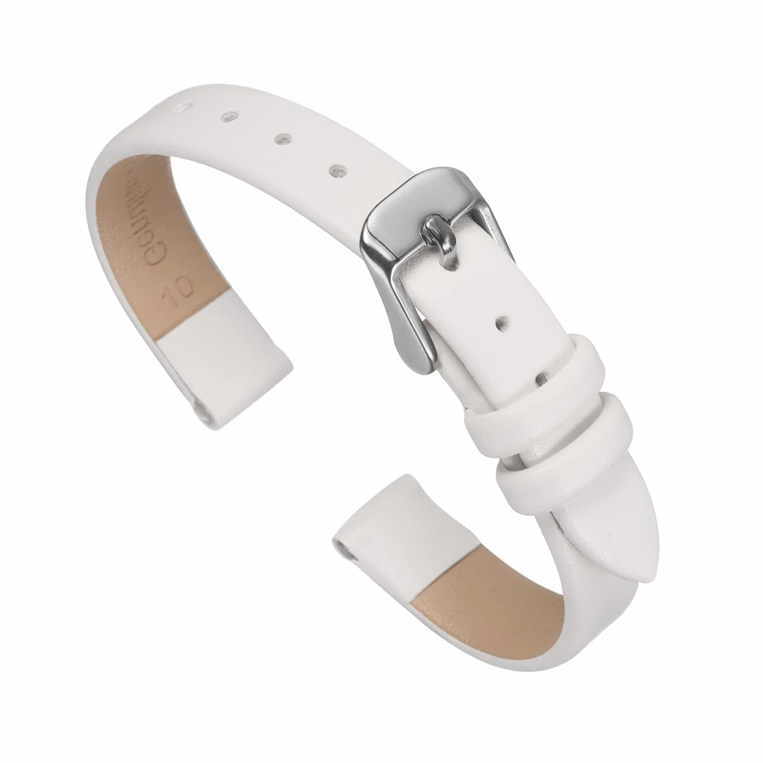 Bracelet Montre Plat Fin et Élégant en Véritable Cuir pour Homme et Femme