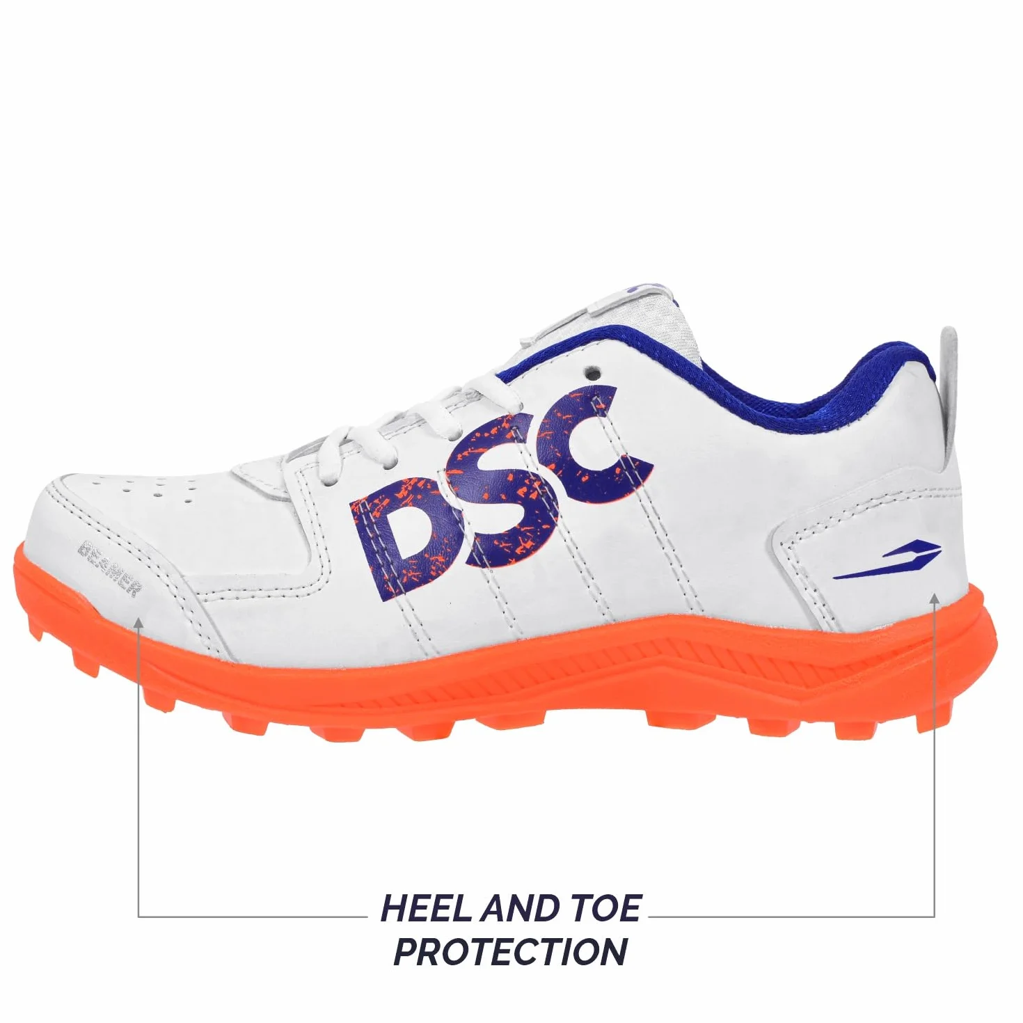 DSC Beamer Cricket Shoes Size 8 UK Fluro Yellow-White