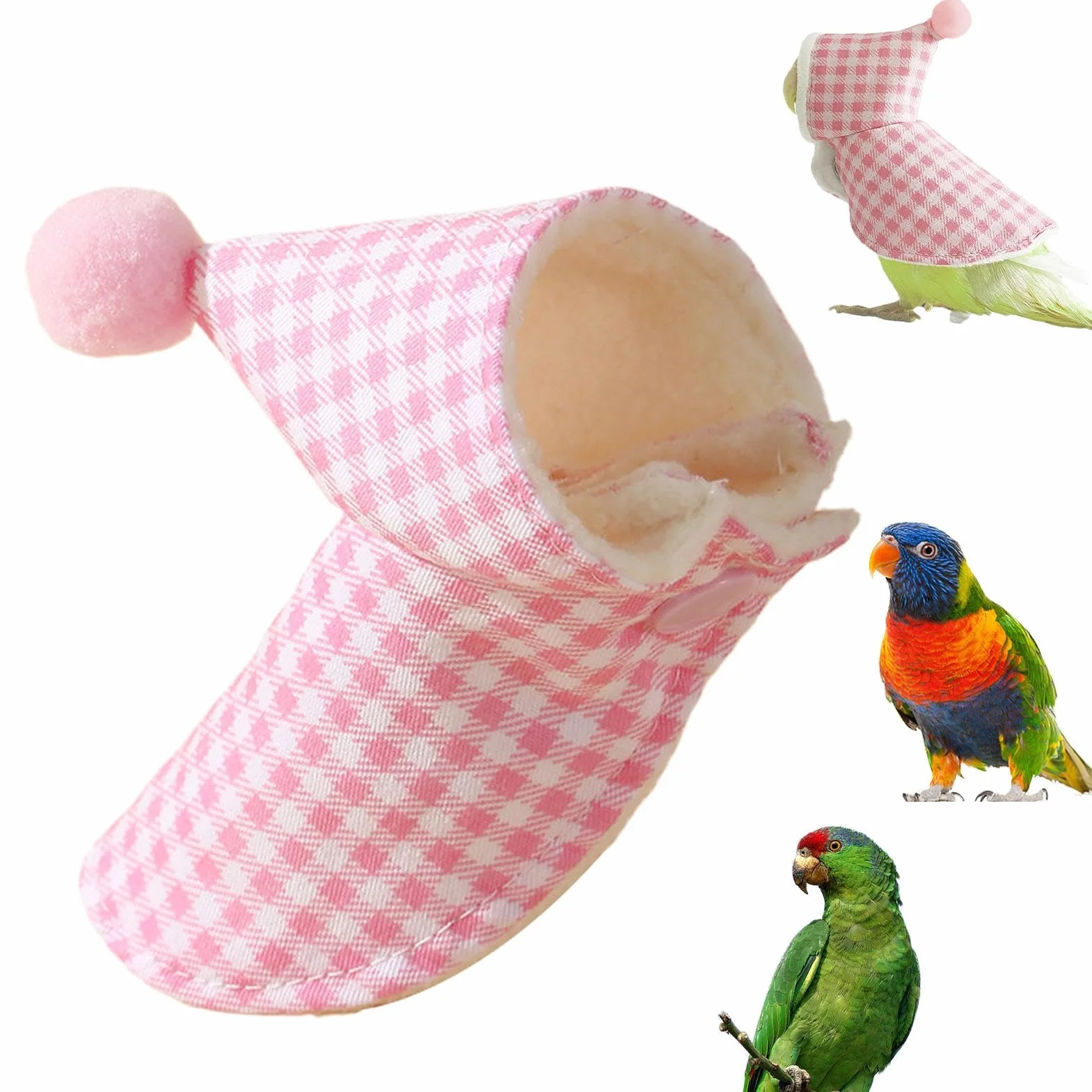 Zibeem Vêtements d'oiseaux pour perruches, costume de cape pour perroquets, accessoire photo cosplay lavable