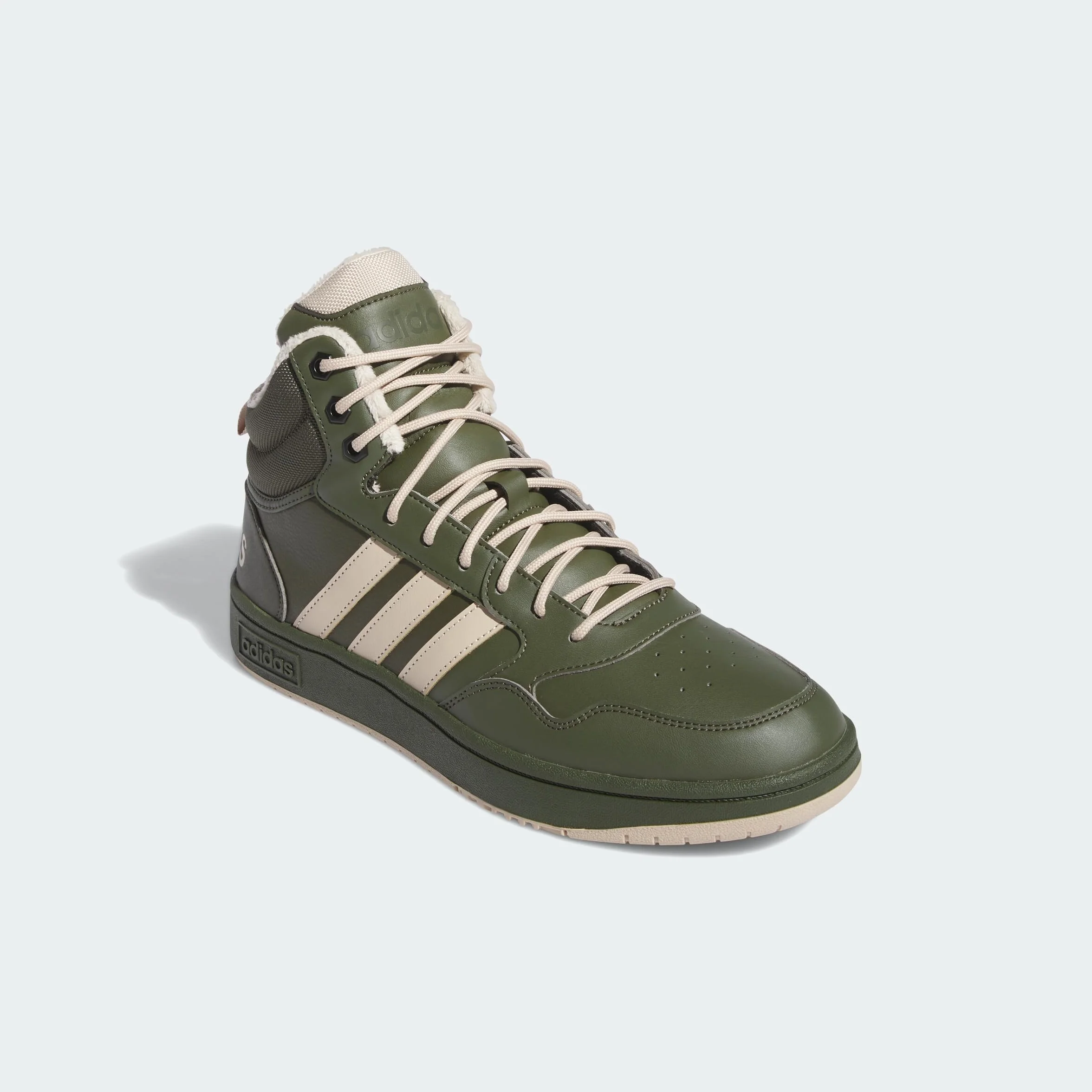 adidas Hoops 3.0 Mid Lifestyle Basketball Classic Fur Lining Winterized Chaussures Homme