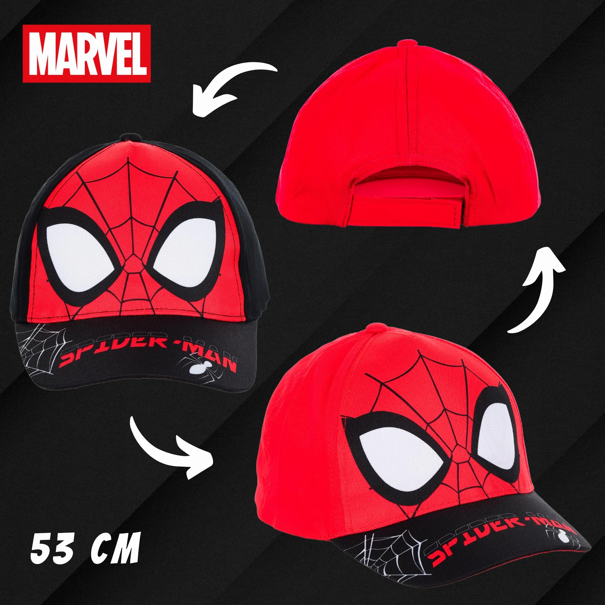 Marvel Spider-Man Casquette de Baseball Enfants Garçons Été