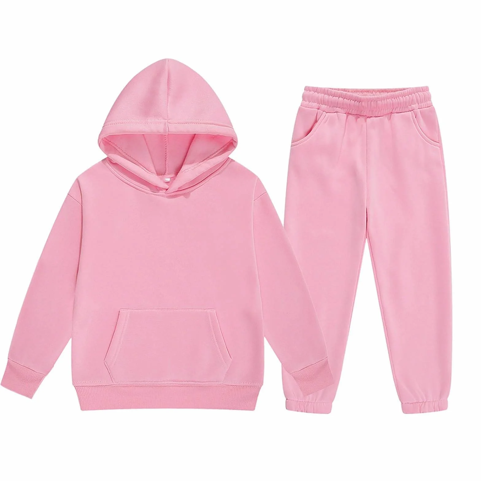 Survêtement athlétique 2 pièces filles garçons sweat capuche pantalon jogging