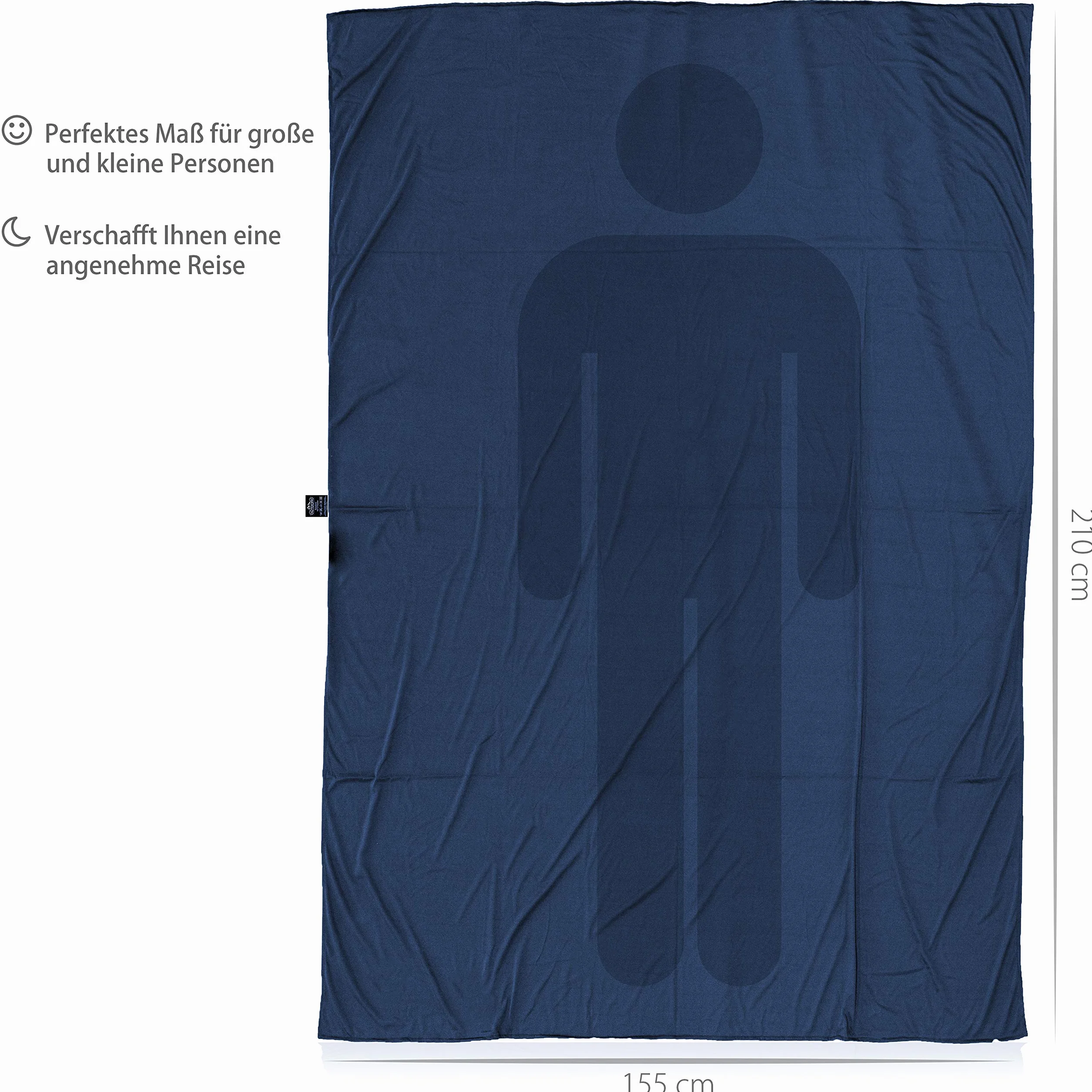 Outdoro Isopeak Couverture de voyage 210 x 155 cm ultra légère peu encombrante douce respirante