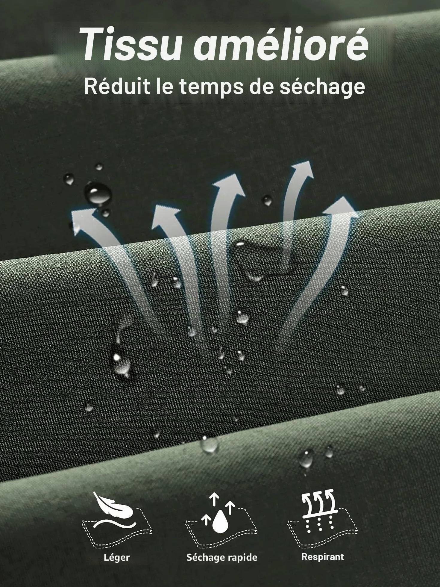 Arcweg Maillot de Bain Homme étanche Séchage Rapide 2 en 1 avec Doublure Compression