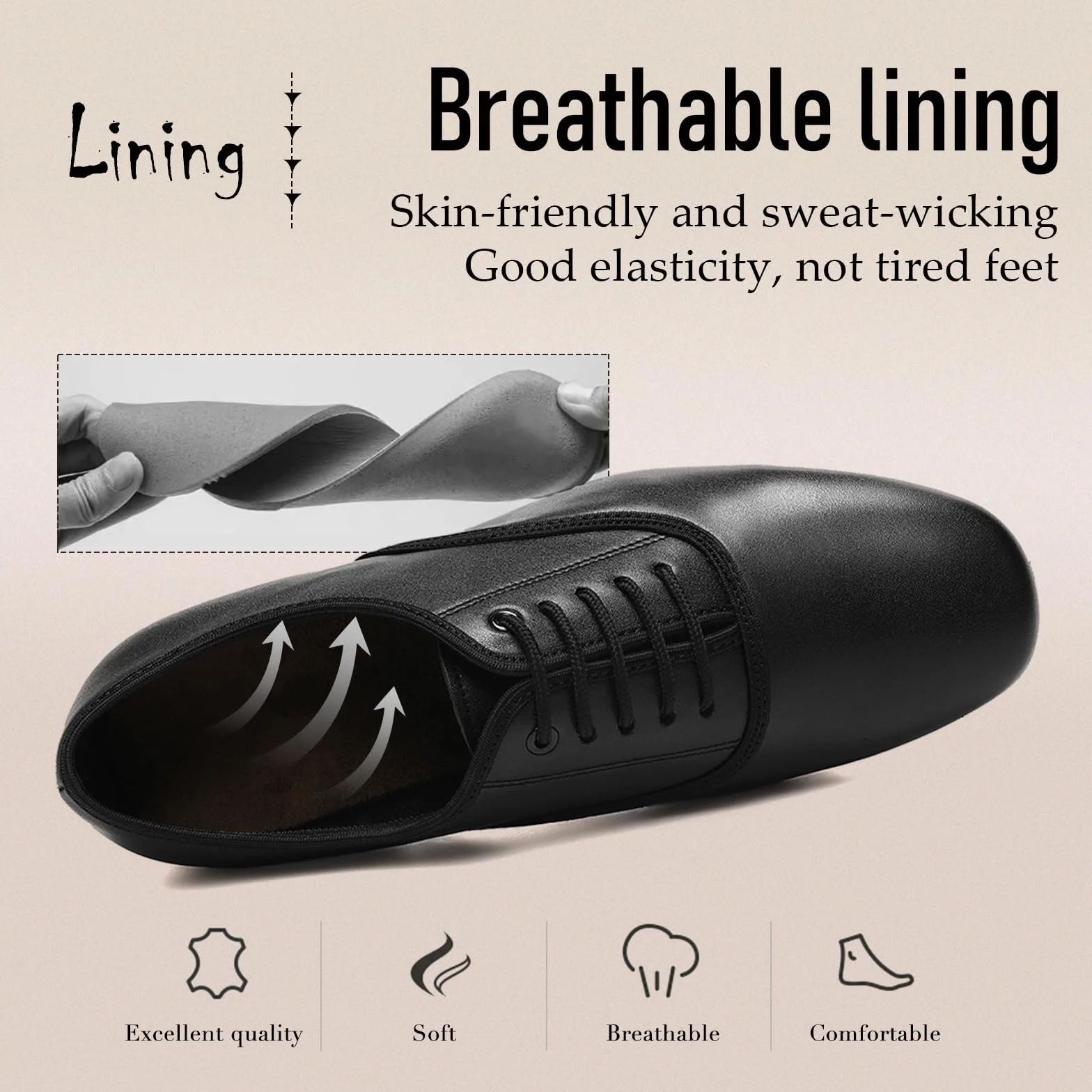 Chaussures de Danse Latine Homme Lacets Professionnelle Salsa Tango Moderne Standard Chacha