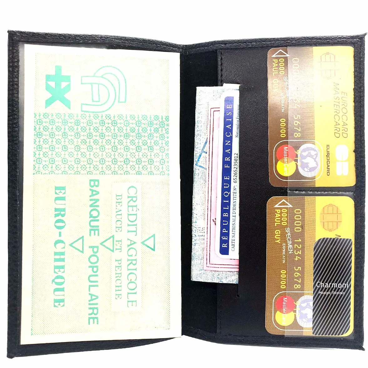 Etui Porte chéquier Talon en Haut Cuir Vachette 11x19 cm Blanche Perle