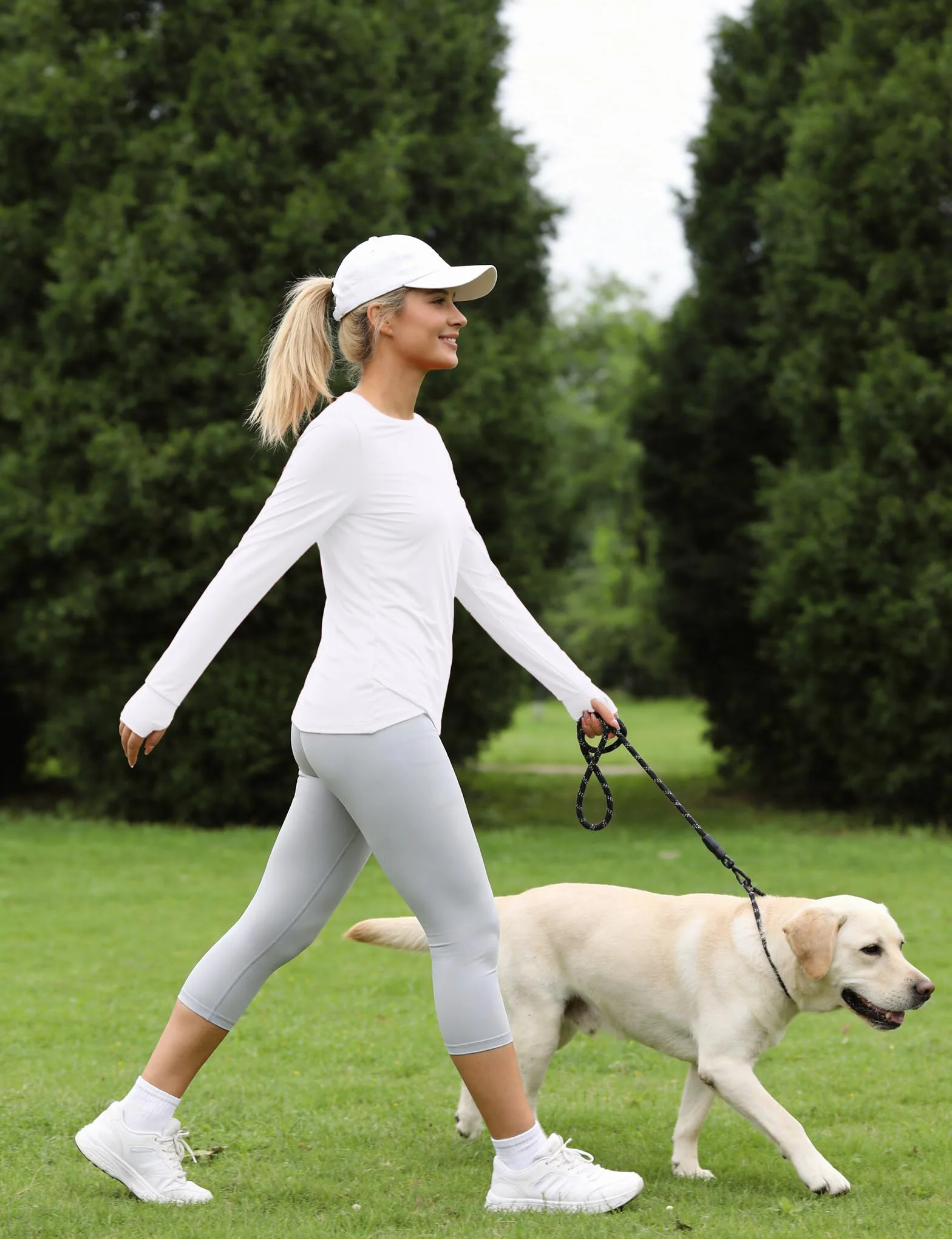 Tee Shirt Sport Femme à Manches Longues Col Rond Yoga Running Fitness