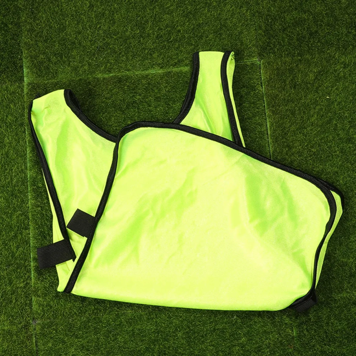 Lot de 12 Chasubles d'Entraînement Orange et Vert Fluo, Gilets de Sport Respirants pour Football, Basketball et Plein Air