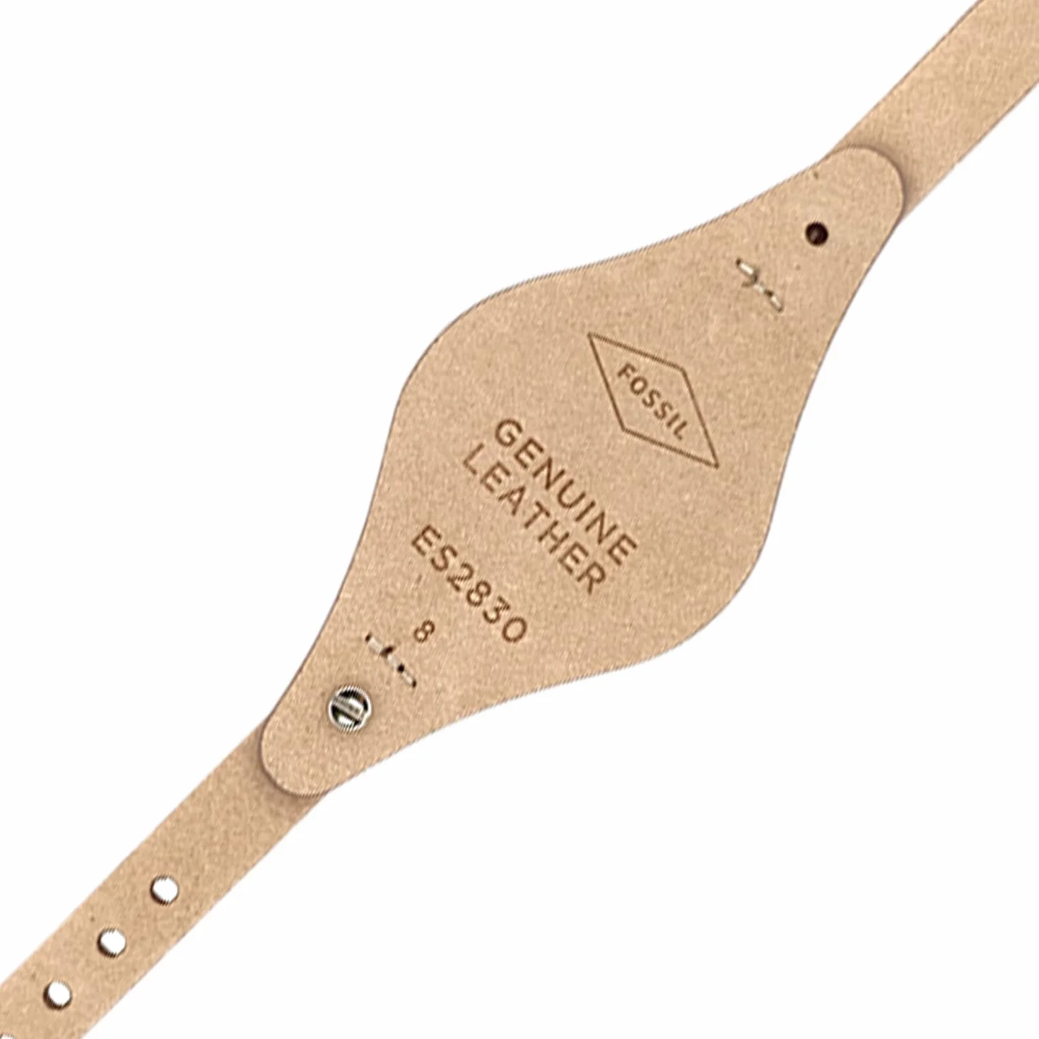 Fossil Bracelet de Montre pour Femmes 8mm Cuir Beige Originale ES2830
