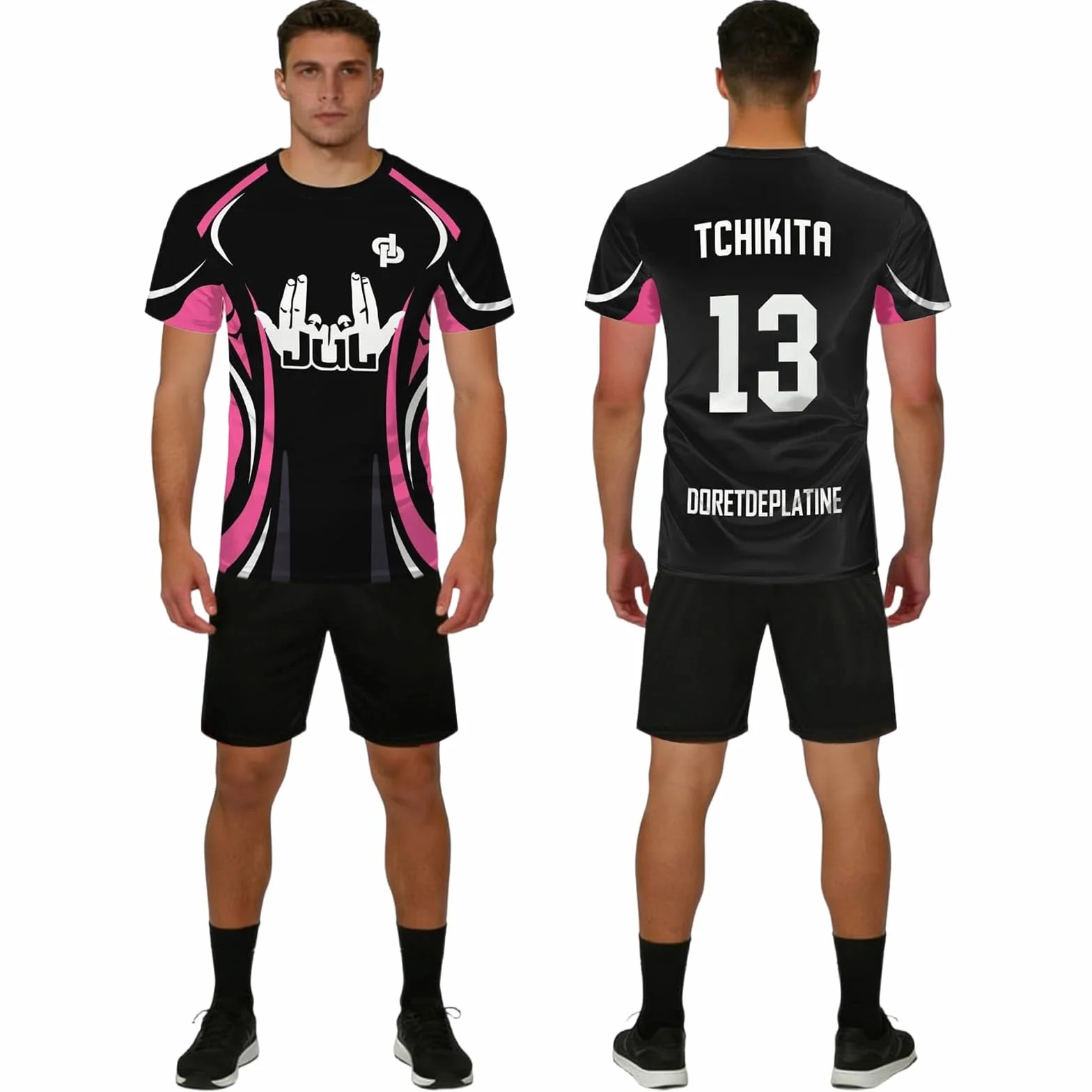 T-Shirt JUL Hommes Femmes Enfant Maillot de Foot Fan de Musique Streetwear