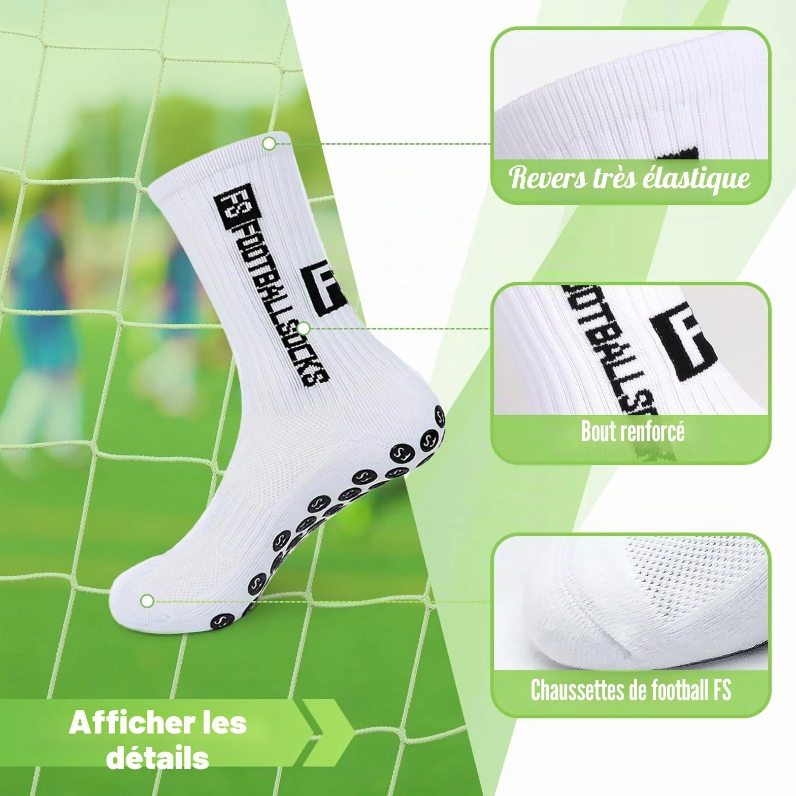 Chaussettes Foot Enfant Antidérapantes Orteils Renforcés Maille Respirante 3 Paires