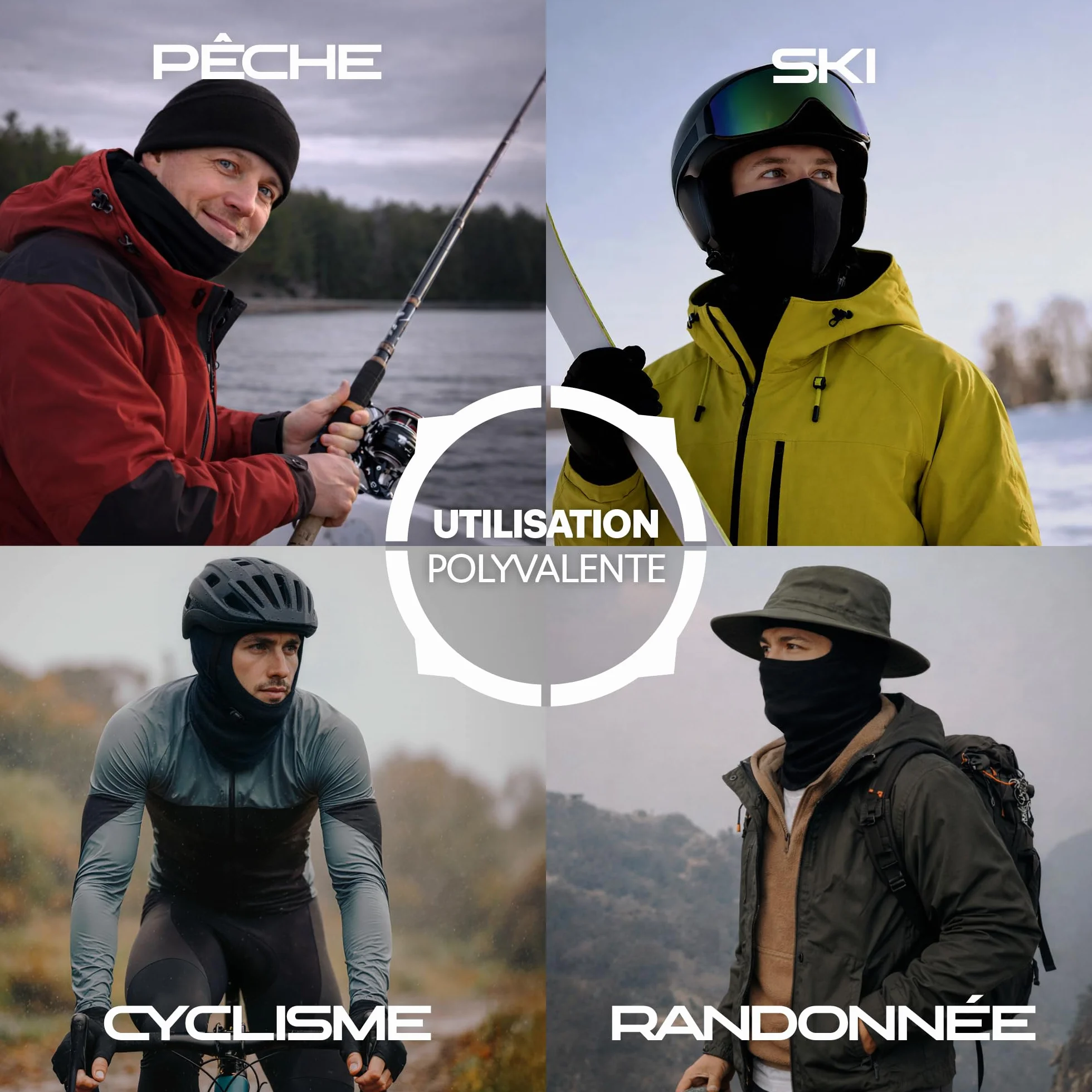 ROAD-STAR Cagoule 100% Coton Noir