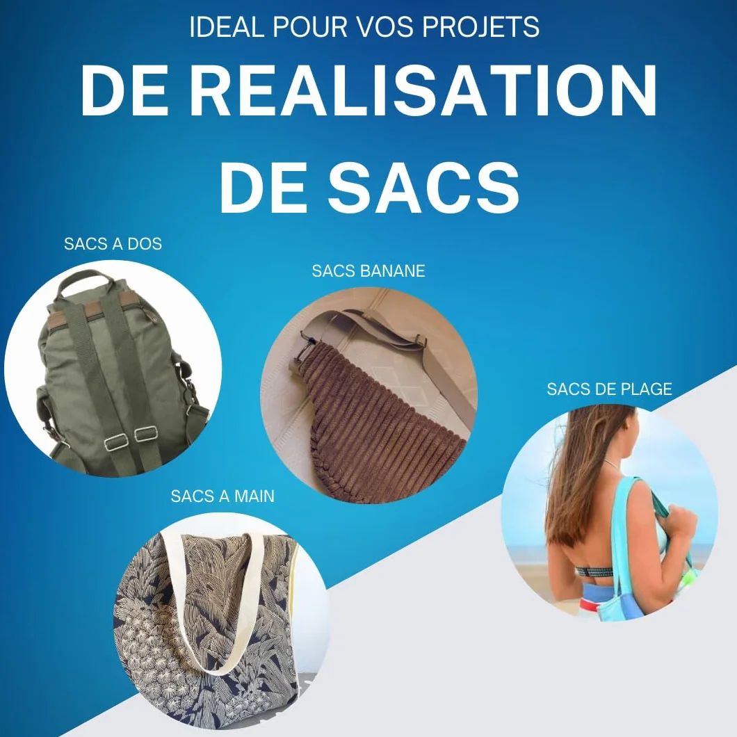 Sangle Coton Lourd épais Ecru 5m 3cm