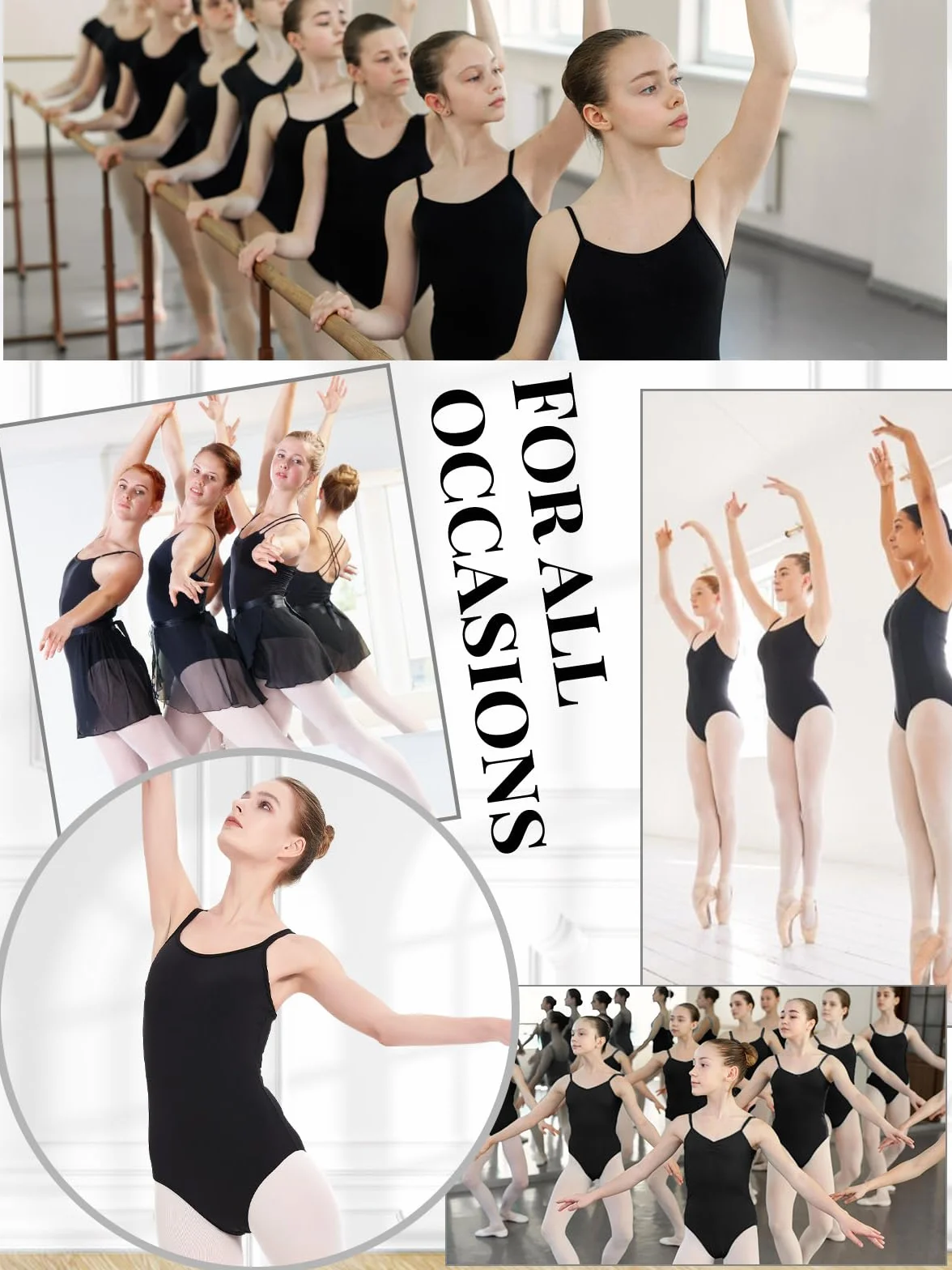 Justaucorps Danse Femme Camisole Gymnastique Ballet Couleur Unie