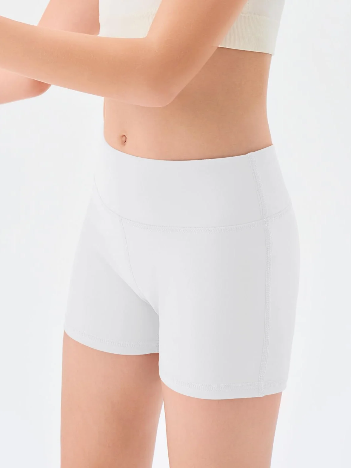 Short d'été pour fille Legging court Taille haute Yoga Danse Gym Sport 5-14 ans