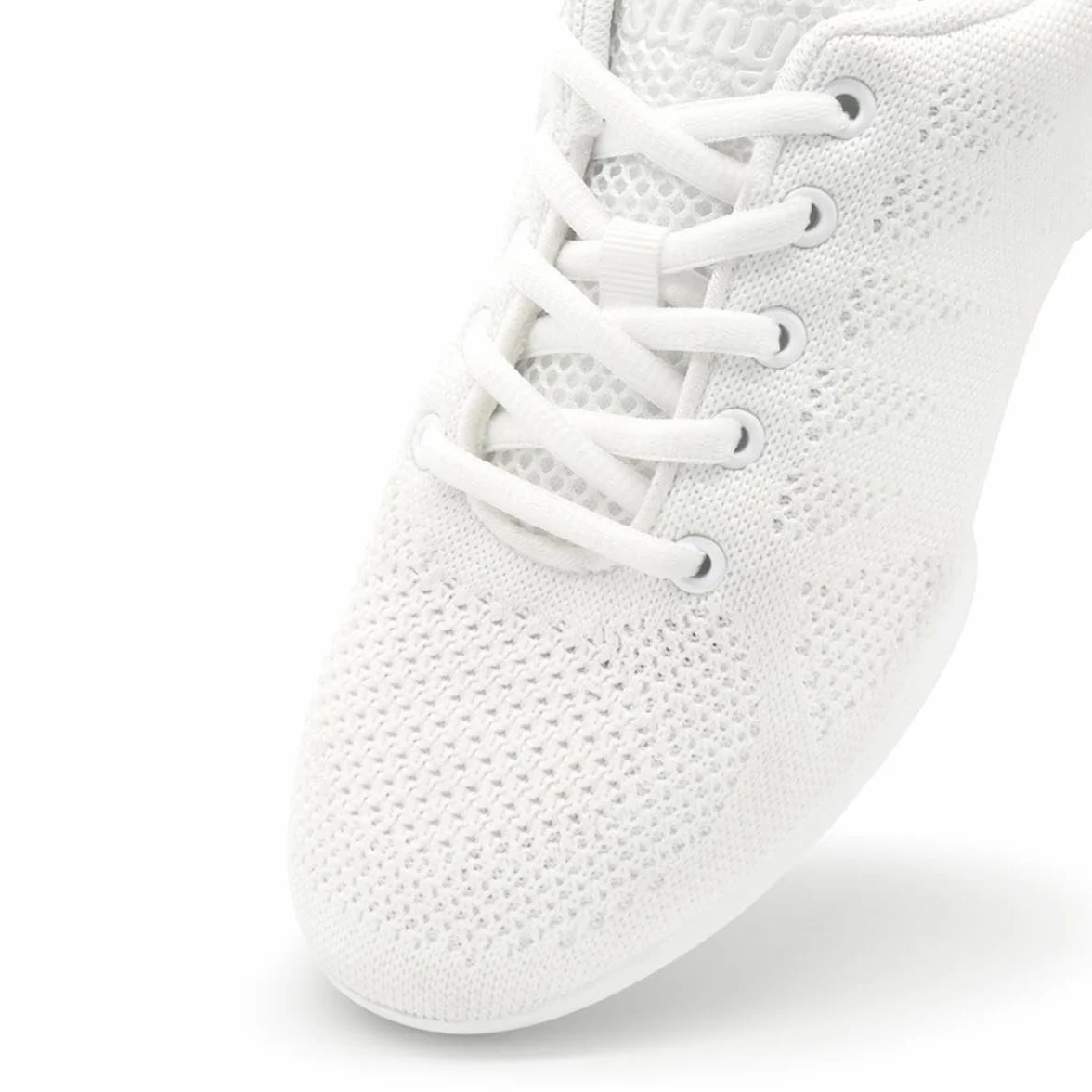 Anna Kern Suny 4060 Bold Baskets de danse pour homme - Blanc tricoté - Largeur normale - Talon 1 cm - Semelle en polyuréthane divisée