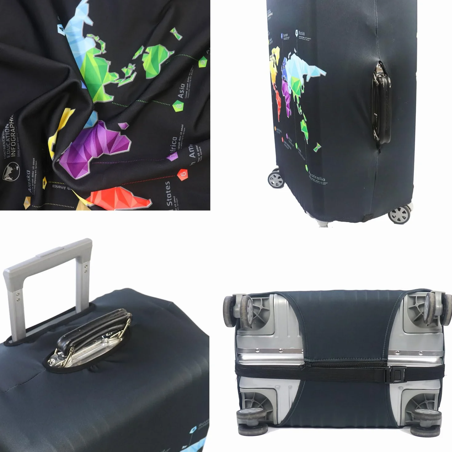 MosaiRudo Housse de Valise Élastique 18-32 Pouces Protecteur Bagage