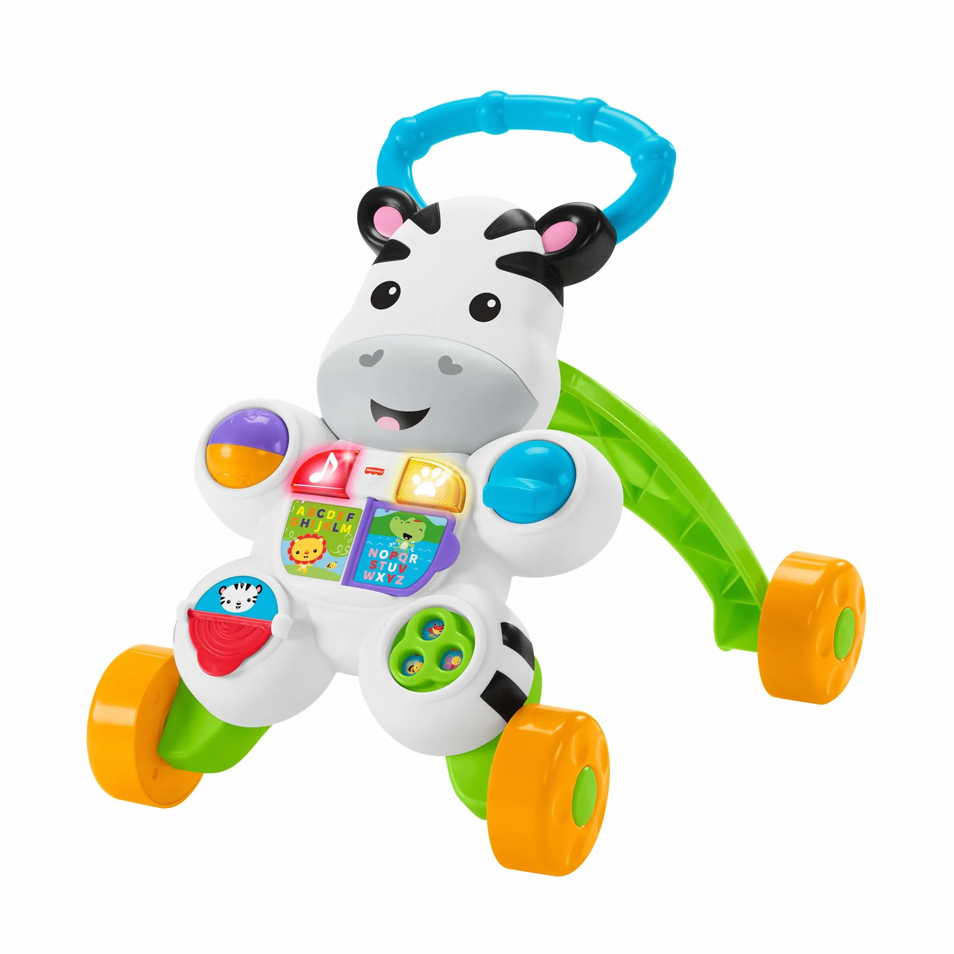 Fisher-Price Trotteur Musical Mon Trotteur Zèbre Parlant Version française DLD96