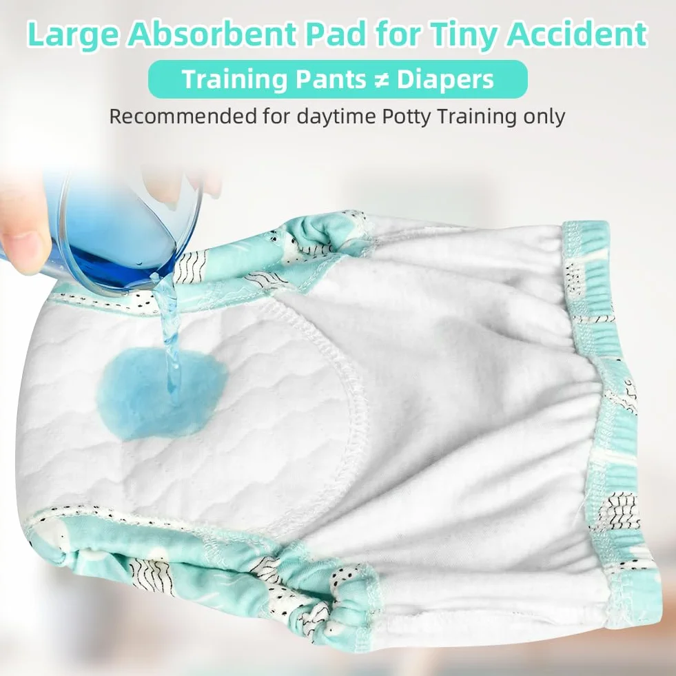 Aolso Culottes d'apprentissage réutilisables en coton pour bébé, sous-vêtements lavables garçons
