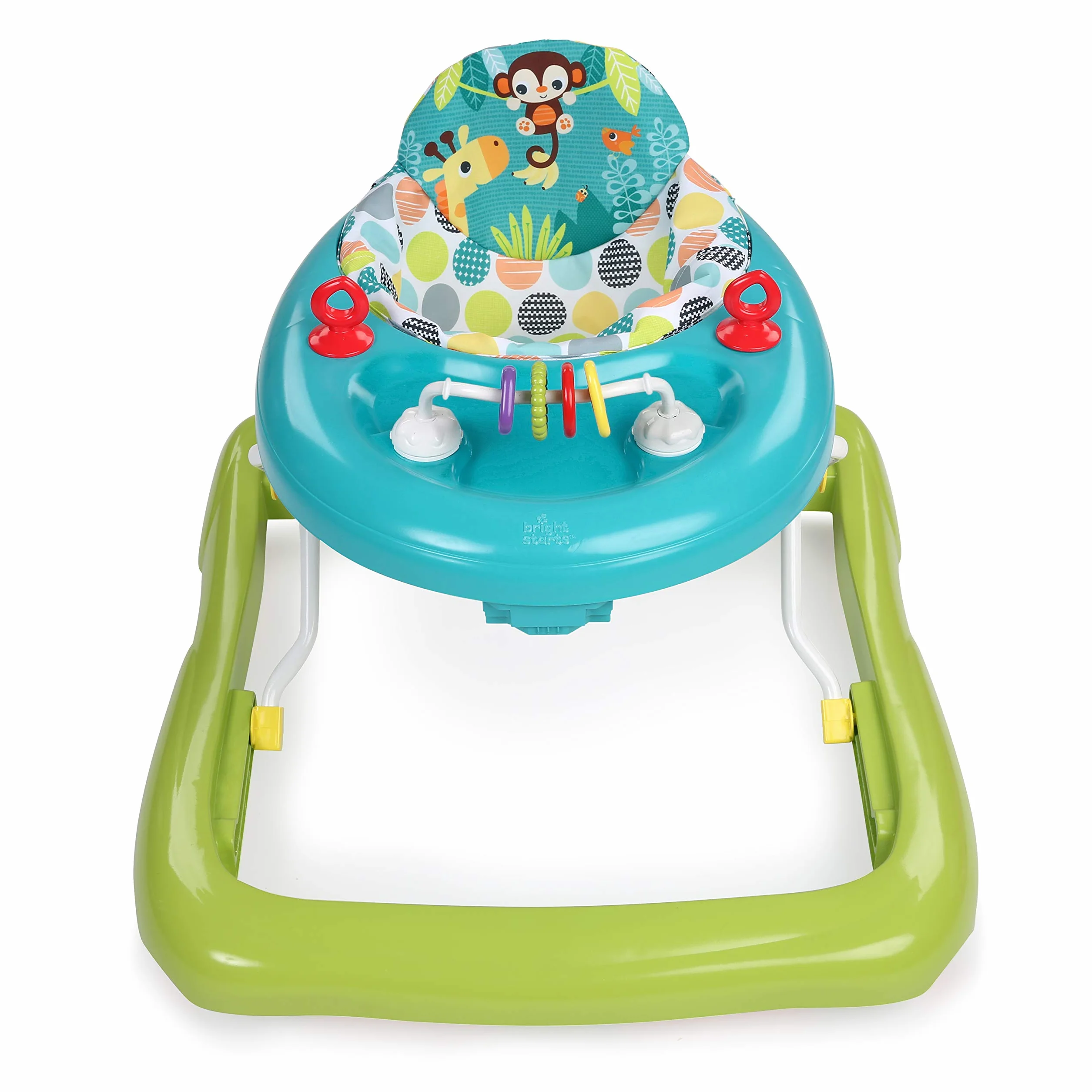 Bright Starts Trotteur Bébé Pliable Giggling Safari Vert/Bleu 6 Mois+