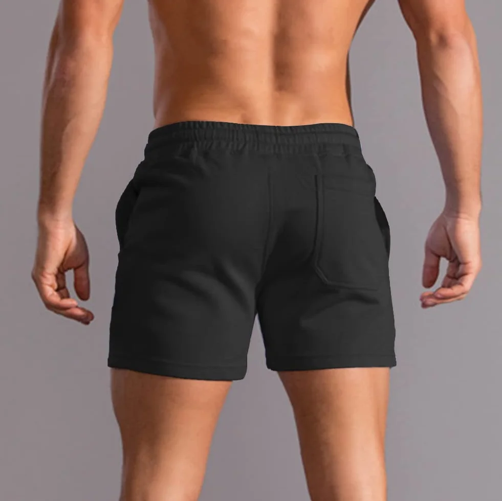 Short de Course 3 Pouces Hommes Sport Coton Respirant Musculation