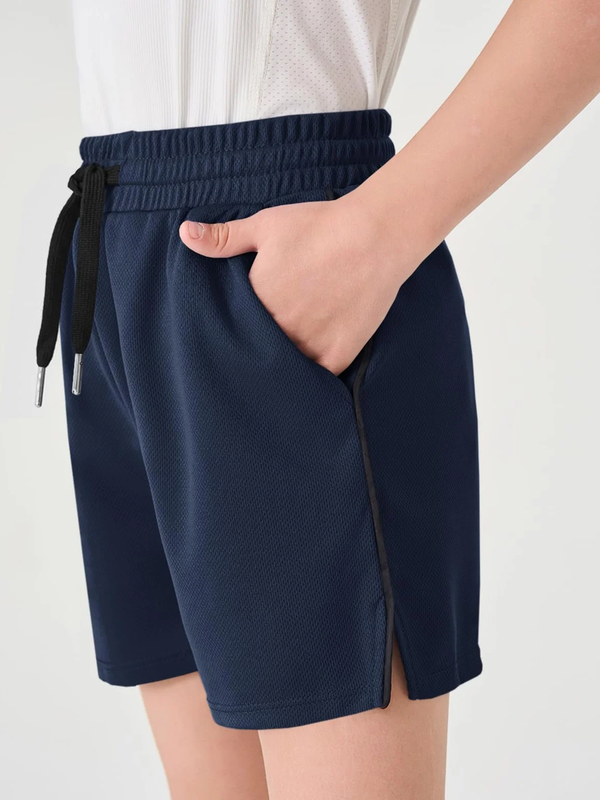 Short d'été court pour garçon - Pantalon de basket-ball taille élastique séchage rapide