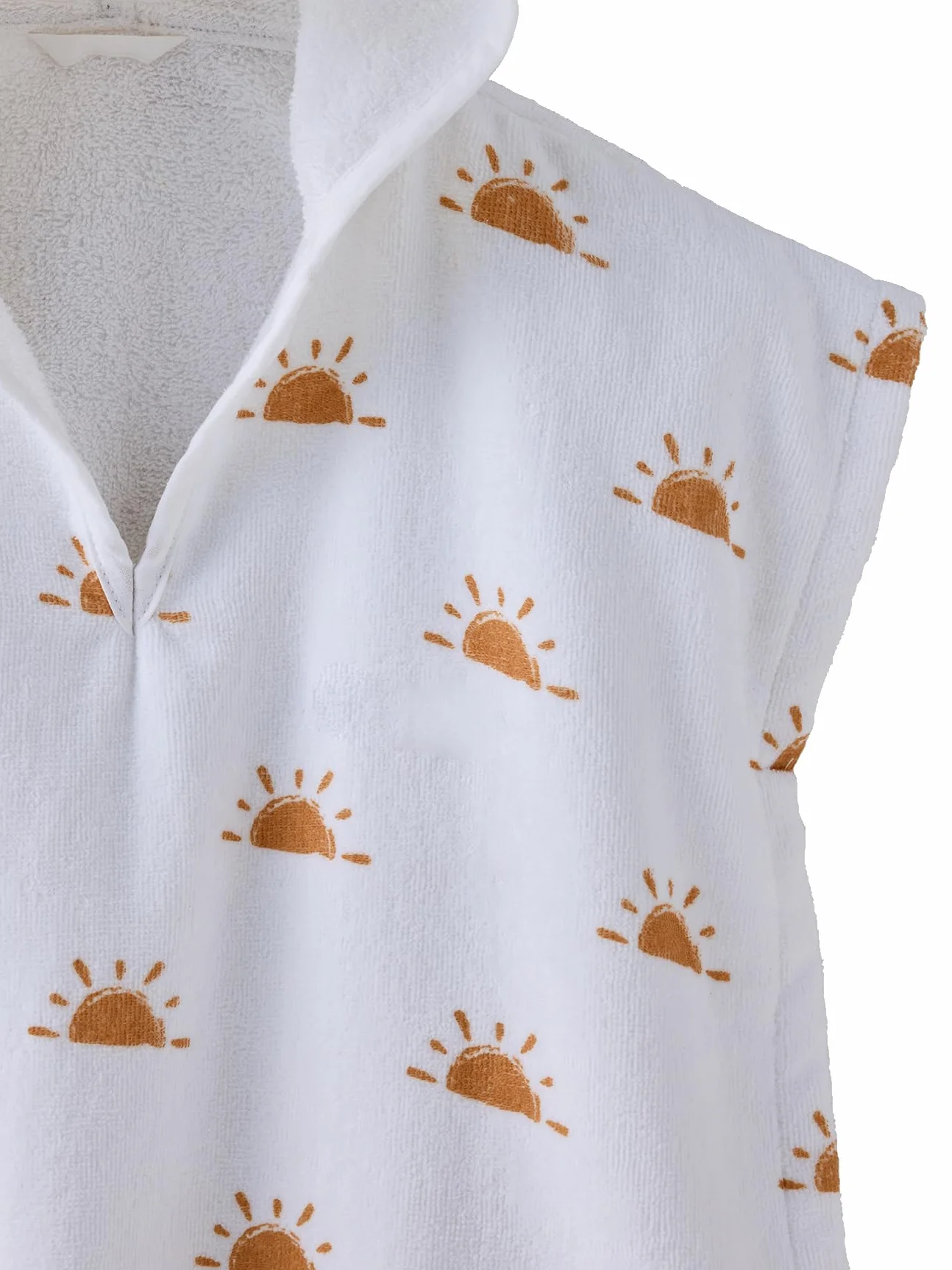 VERTBAUDET Poncho de bain bébé coton recyclé blanc imprimé 12/18M (74/81)