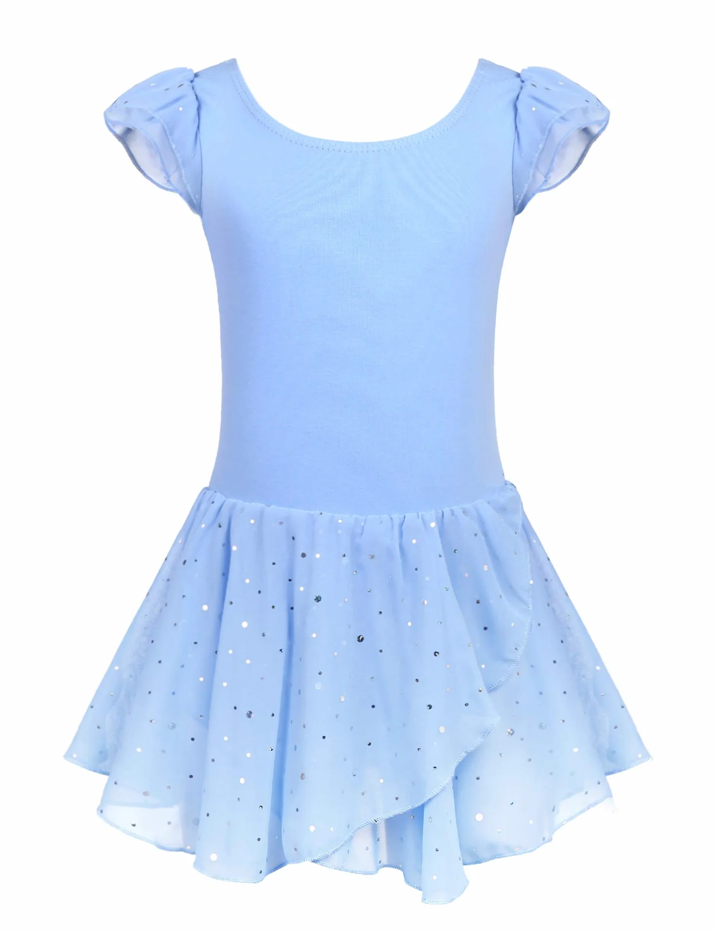 Justaucorps de ballet pour fille avec jupe tutu - Coton - Manches courtes et longues